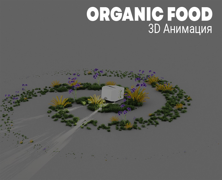 Organic food 3d анимация — 3D на Dprofile