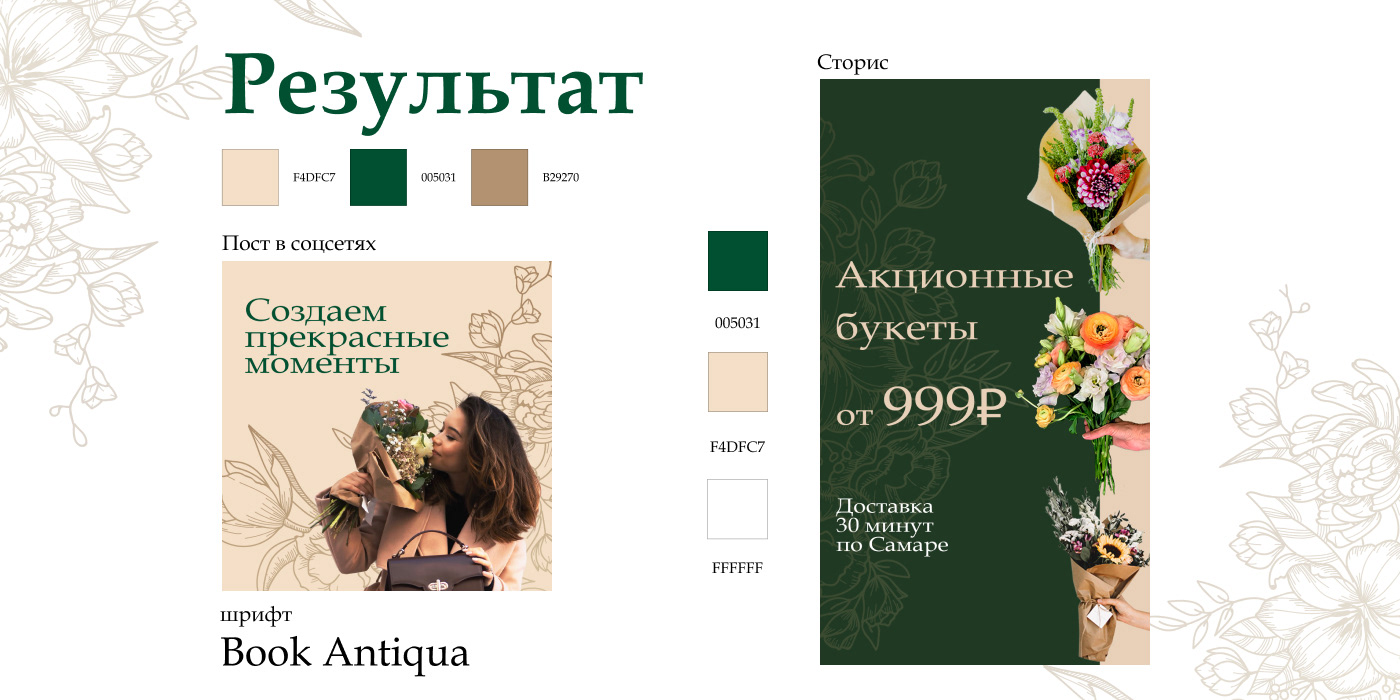 Баннер для цветочного магазина — Изображение №4 — Интерфейсы, Брендинг на Dprofile