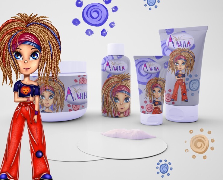Алина- персонаж для косметики — Брендинг, Иллюстрация на Dprofile