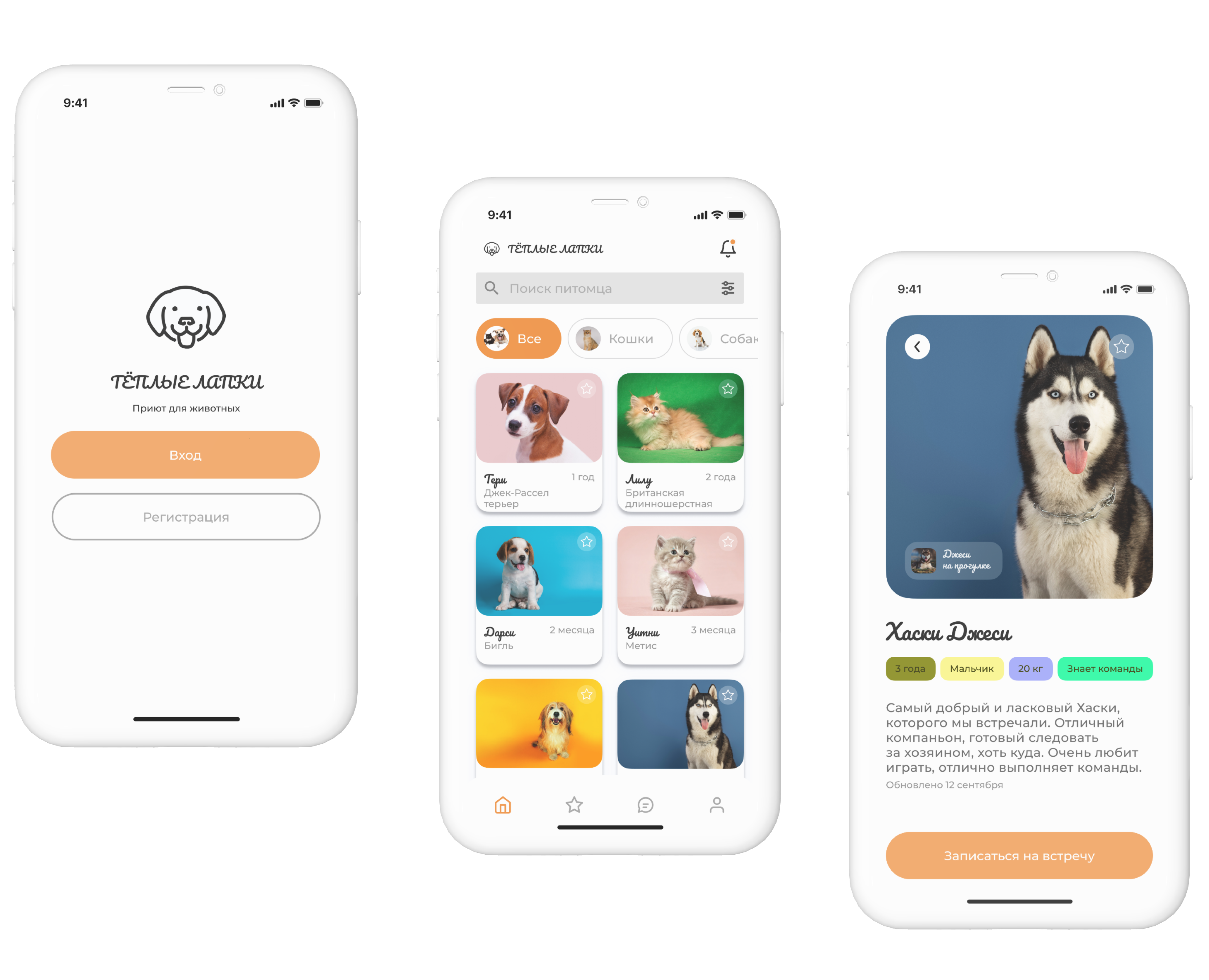 Мобильное приложение для приюта — Интерфейсы, Брендинг на Dprofile