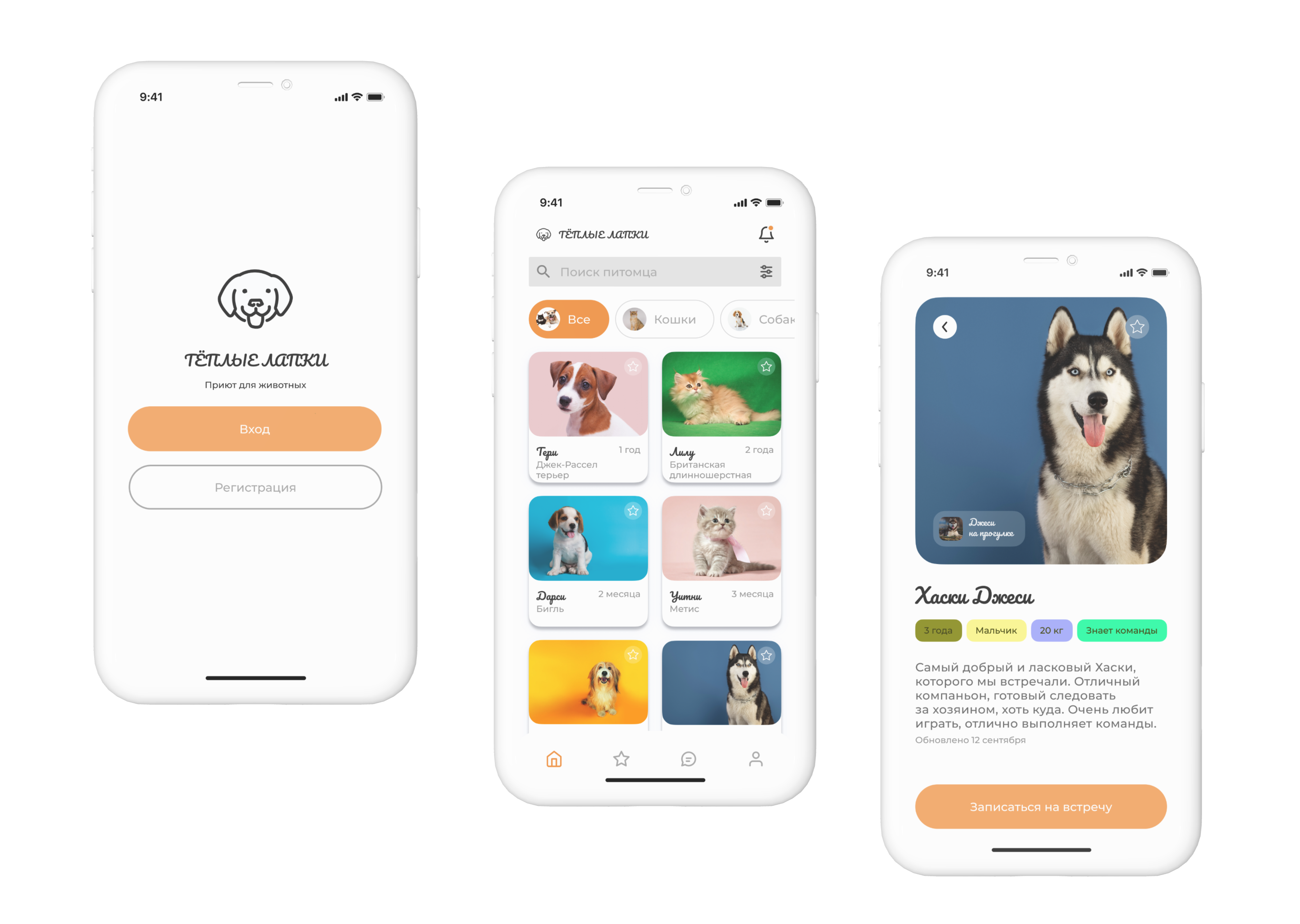 Мобильное приложение для приюта — Изображение №1 — Интерфейсы, Брендинг на Dprofile