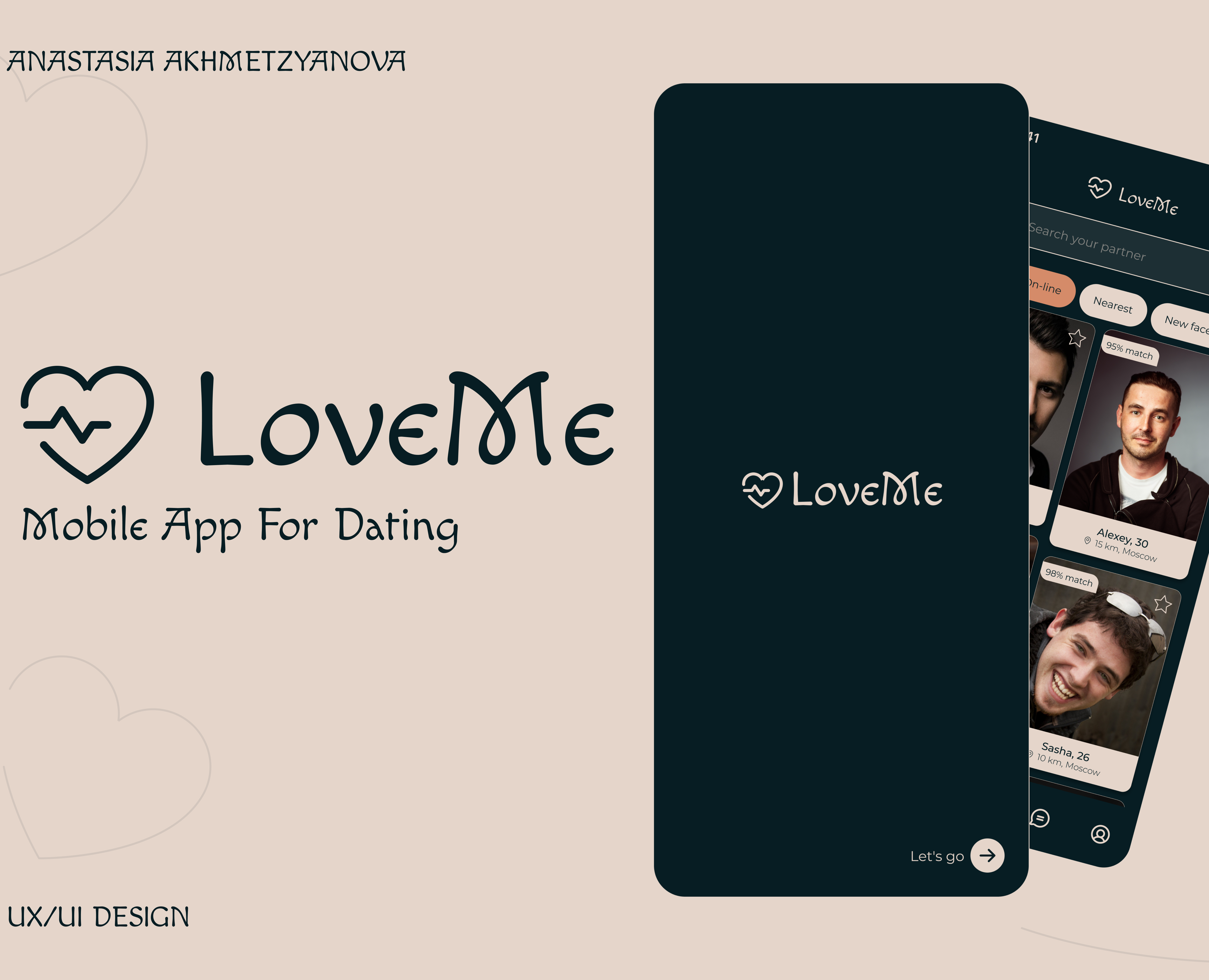 LoveMe Mobile for dating — Интерфейсы, Брендинг на Dprofile