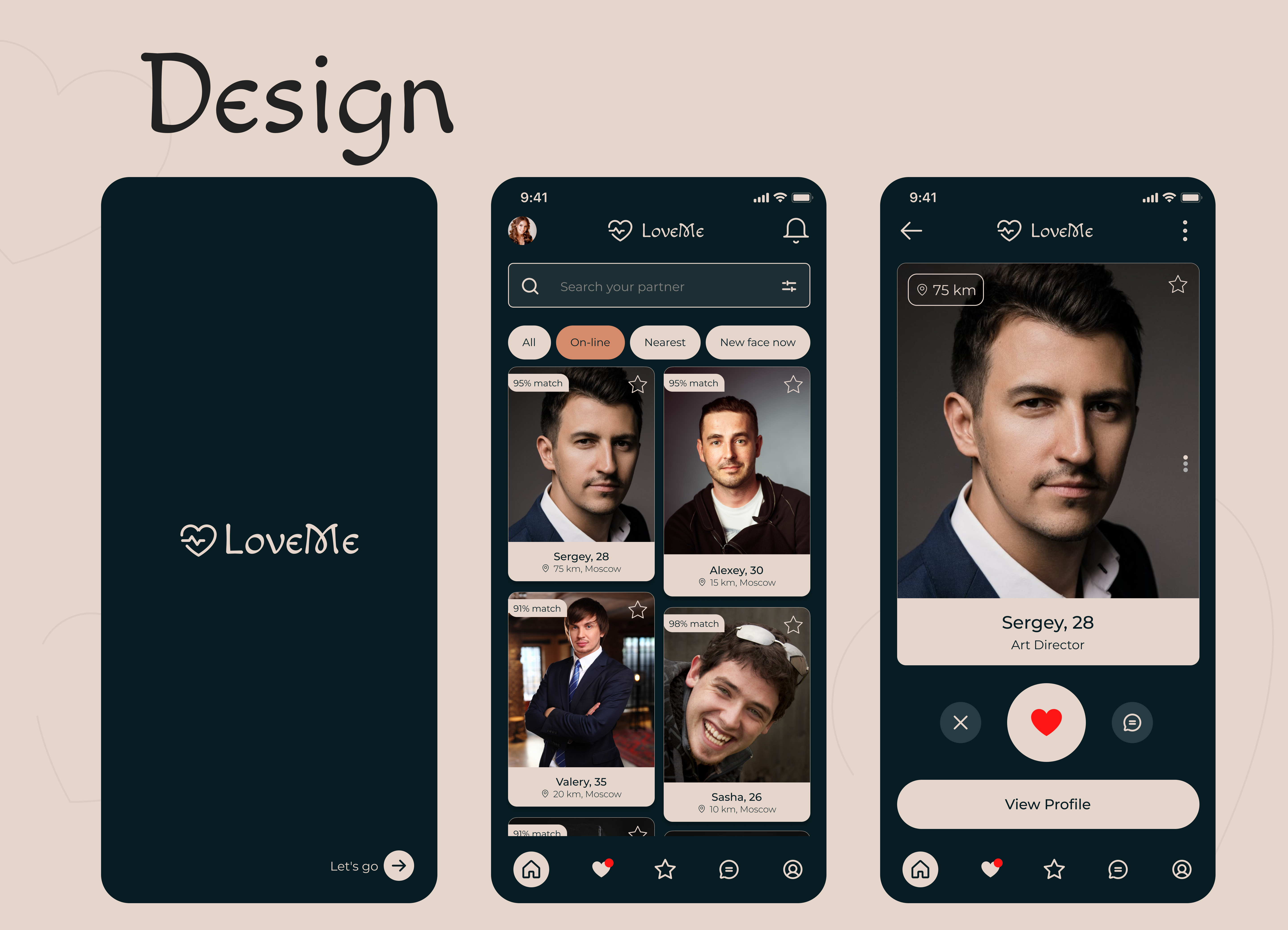 LoveMe Mobile for dating — Изображение №14 — Интерфейсы, Брендинг на Dprofile