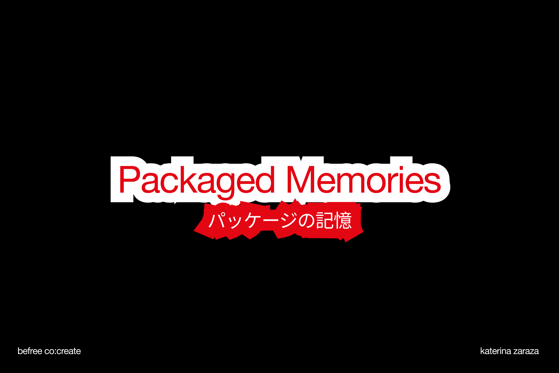 Packaged Memories // Befree Co:Create — Изображение №1 — Брендинг, Графика на Dprofile