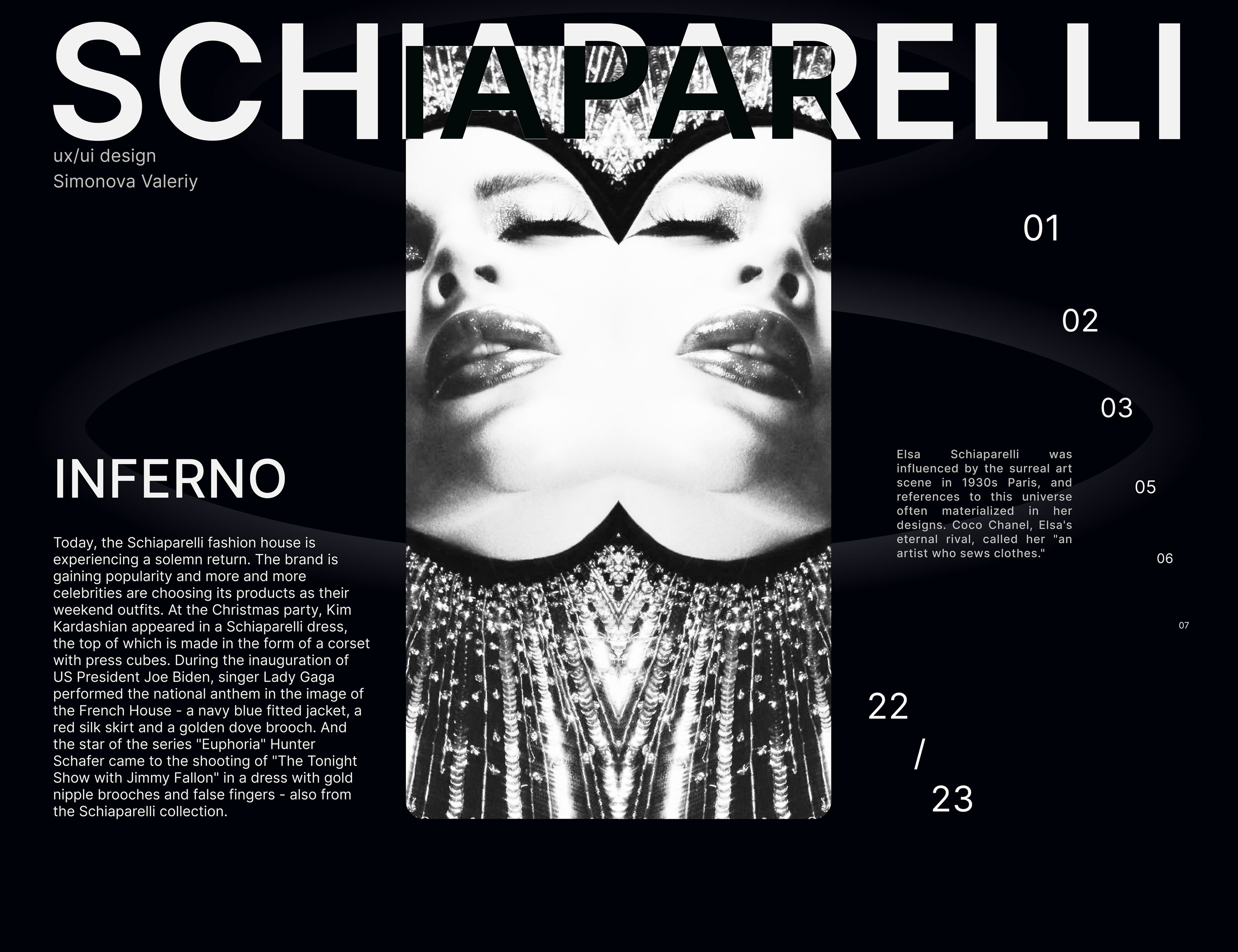 re-design SCHIAPARELLI — Изображение №1 — Интерфейсы на Dprofile