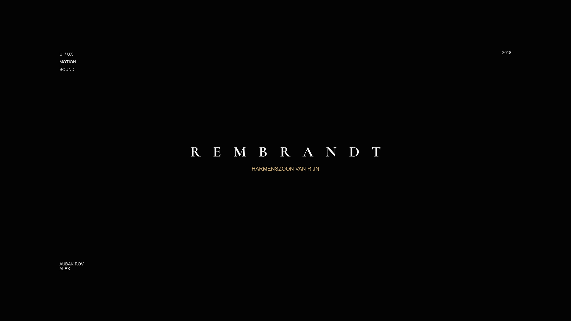 Rembrandt. Интерактивный сайт-галерея — Изображение №1 — Интерфейсы, Графика, Анимация на Dprofile