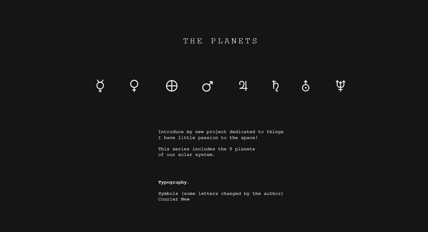 The PLANETS. Проект постеров — Изображение №1 — Иллюстрация, Графика на Dprofile