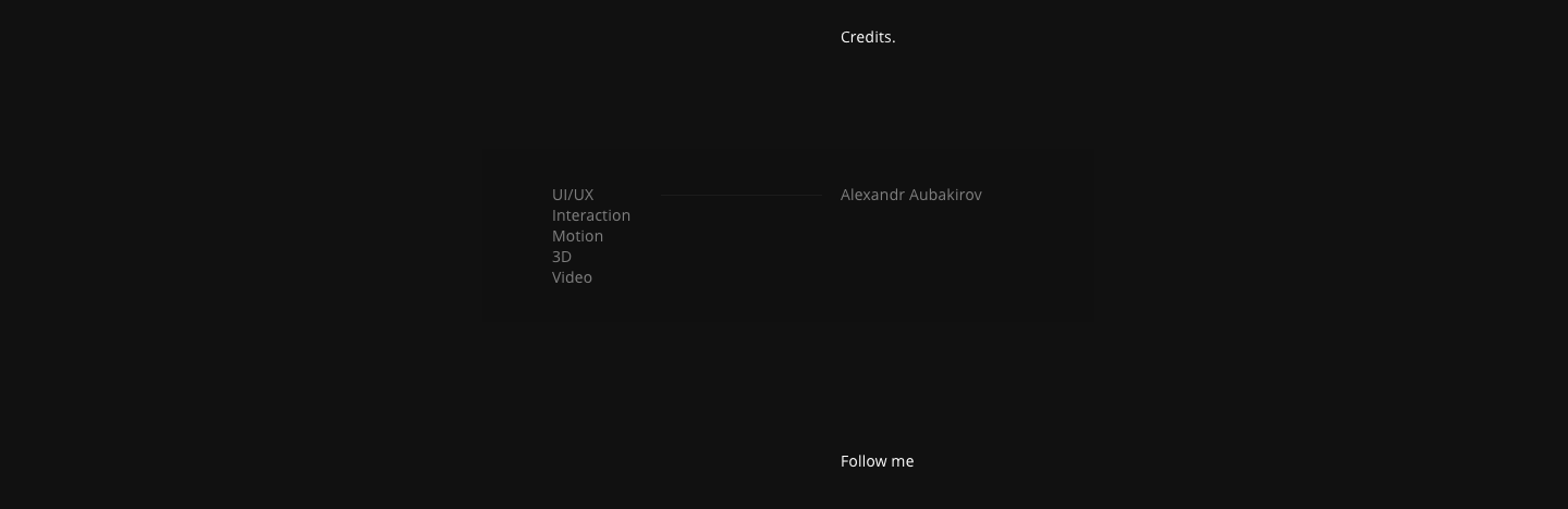 Aubakirov Portfolio Website — Изображение №5 — Интерфейсы, Графика, Анимация на Dprofile