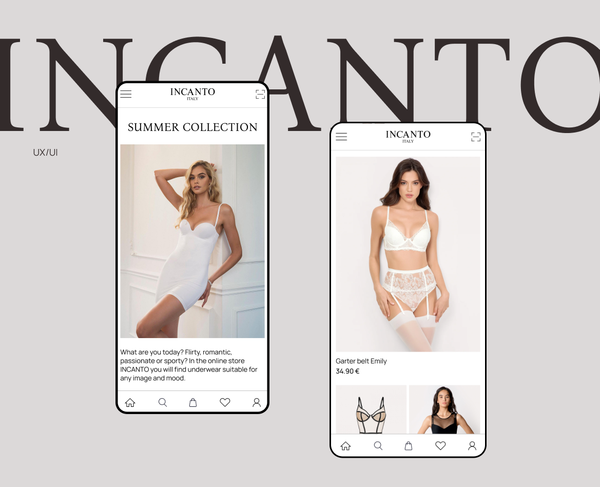 INCANTO | E-commerce redesign — Интерфейсы на Dprofile