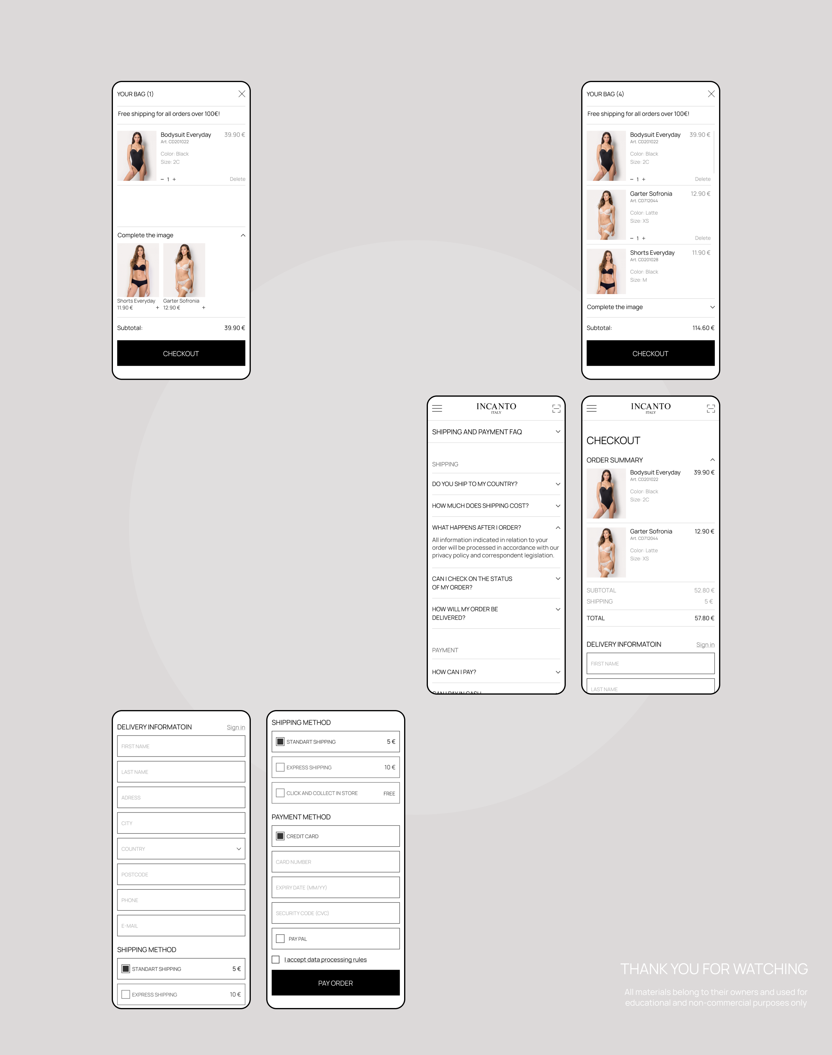 INCANTO | E-commerce redesign — Изображение №9 — Интерфейсы на Dprofile