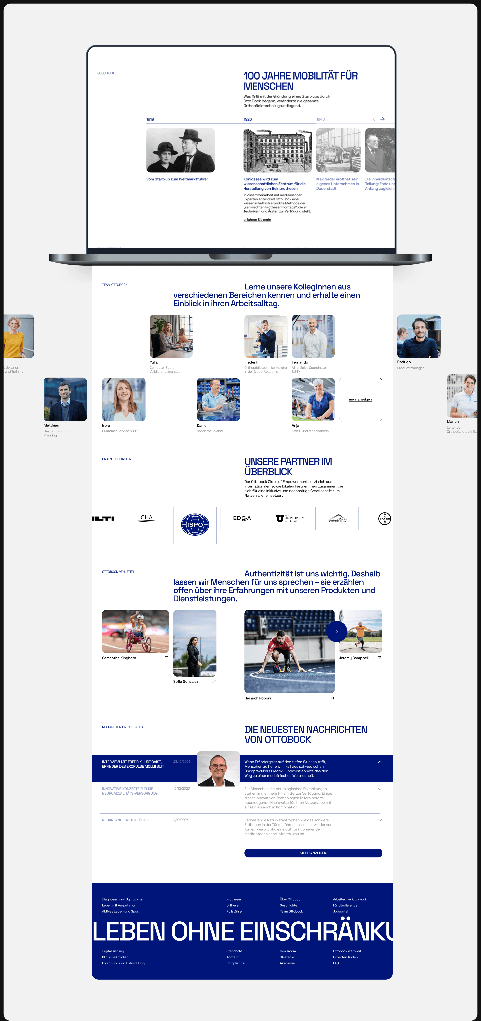 OTTOBOCK | Corporate Redesign — Изображение №6 — Интерфейсы, Анимация на Dprofile