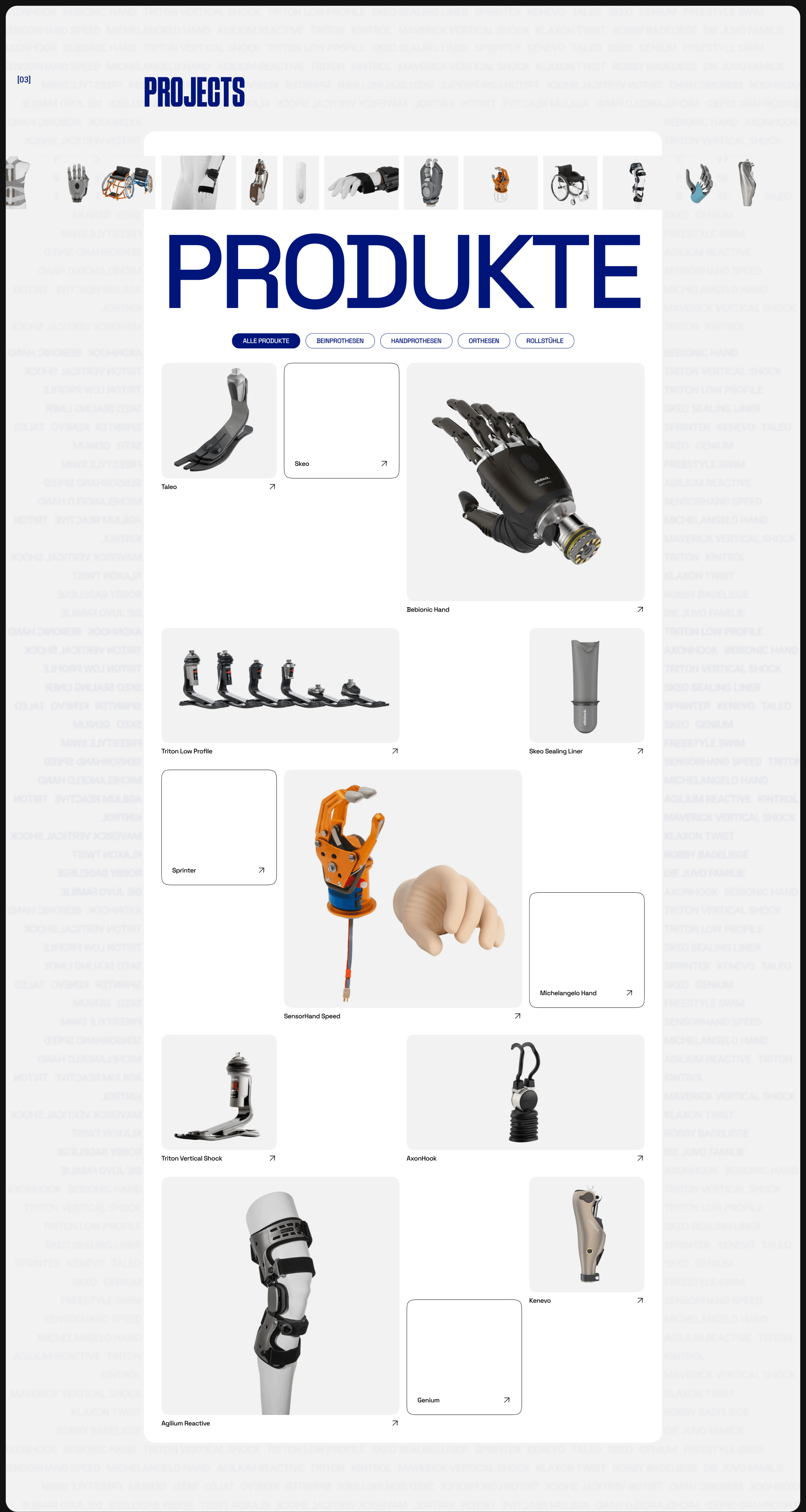 OTTOBOCK | Corporate Redesign — Изображение №8 — Интерфейсы, Анимация на Dprofile