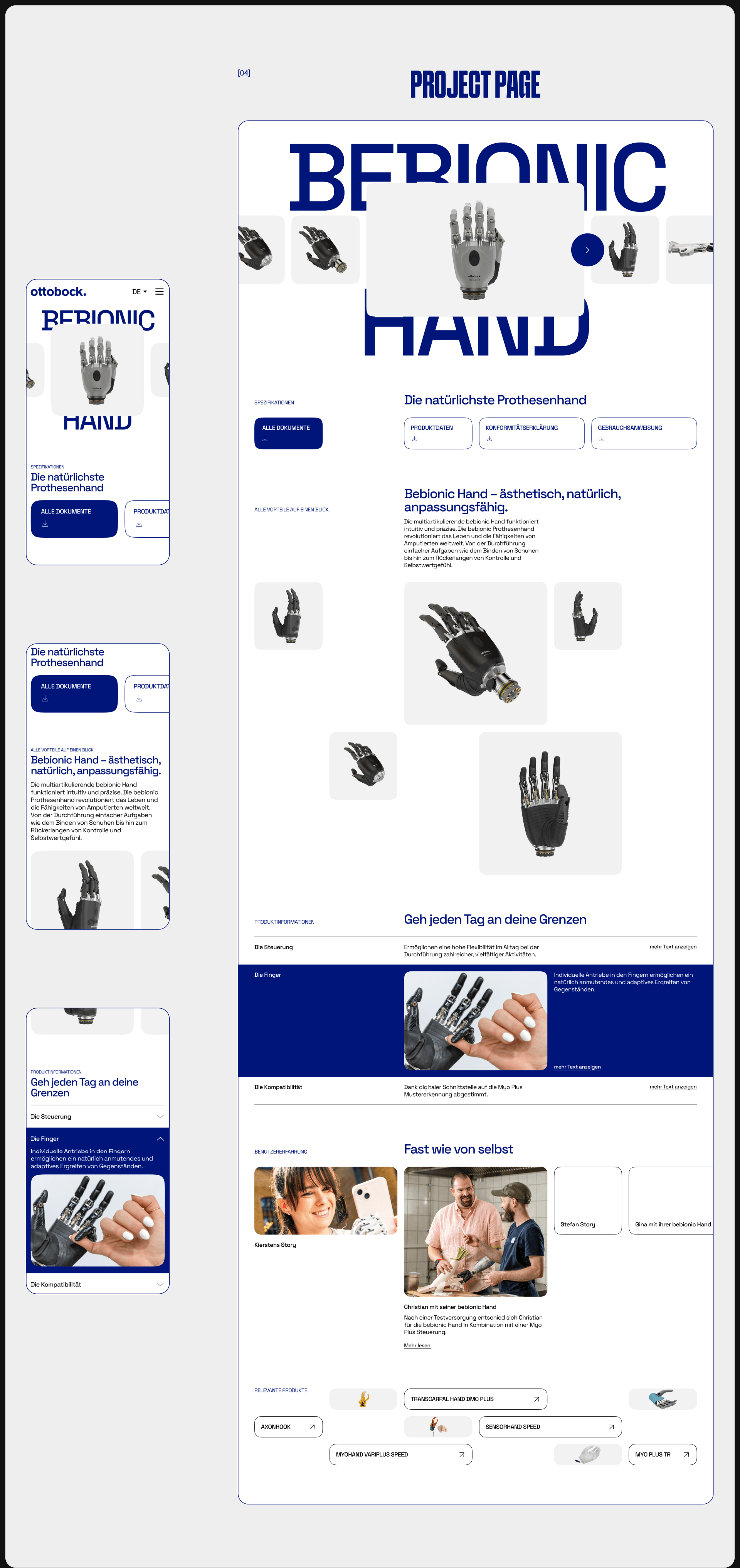 OTTOBOCK | Corporate Redesign — Изображение №10 — Интерфейсы, Анимация на Dprofile