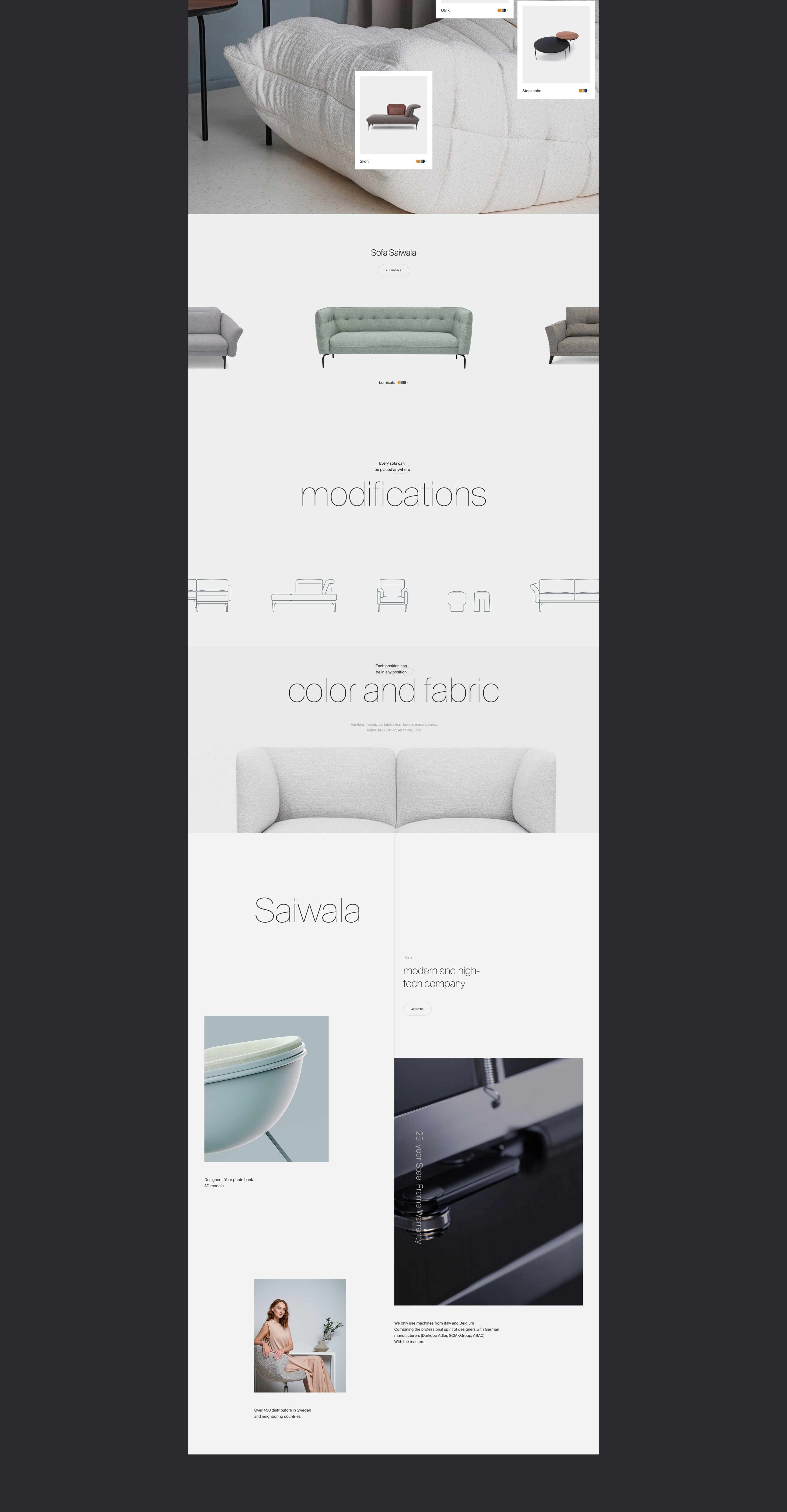 SAIWALA | Furniture — Изображение №2 — Интерфейсы, Брендинг на Dprofile