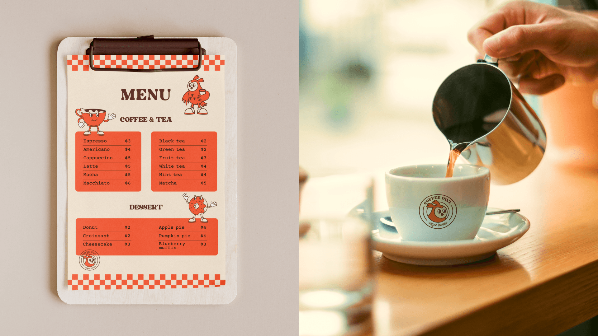 Coffee owl | Кофейня — Изображение №6 — Брендинг, Графика на Dprofile