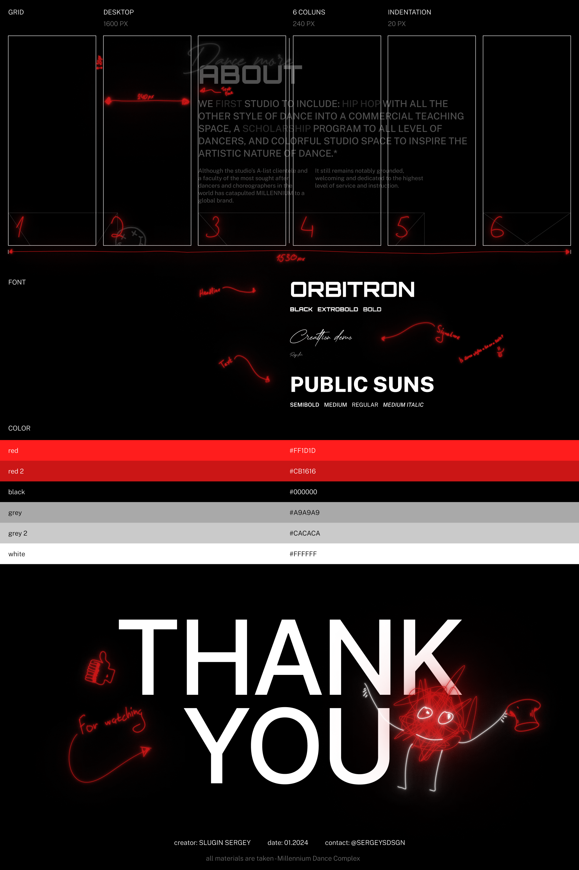Millennium Dance Complex | Redesign concept — Изображение №12 — Интерфейсы, Графика на Dprofile
