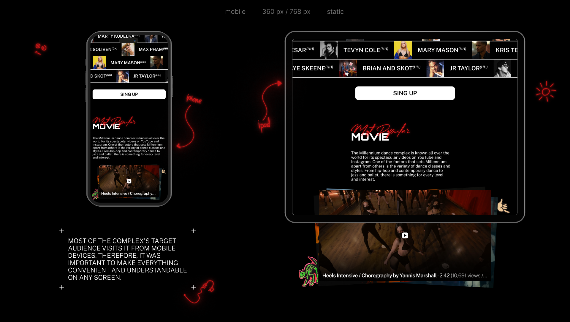 Millennium Dance Complex | Redesign concept — Изображение №9 — Интерфейсы, Графика на Dprofile