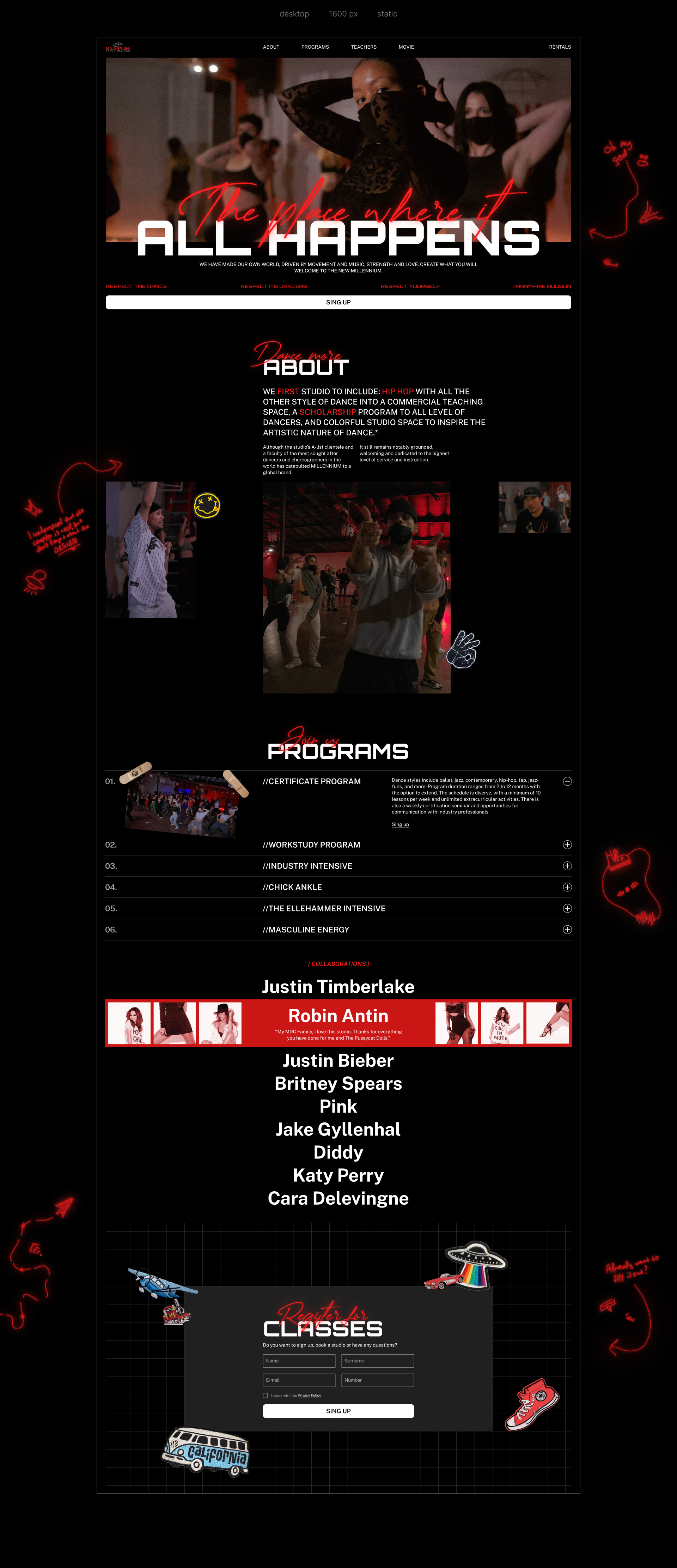 Millennium Dance Complex | Redesign concept — Изображение №5 — Интерфейсы, Графика на Dprofile