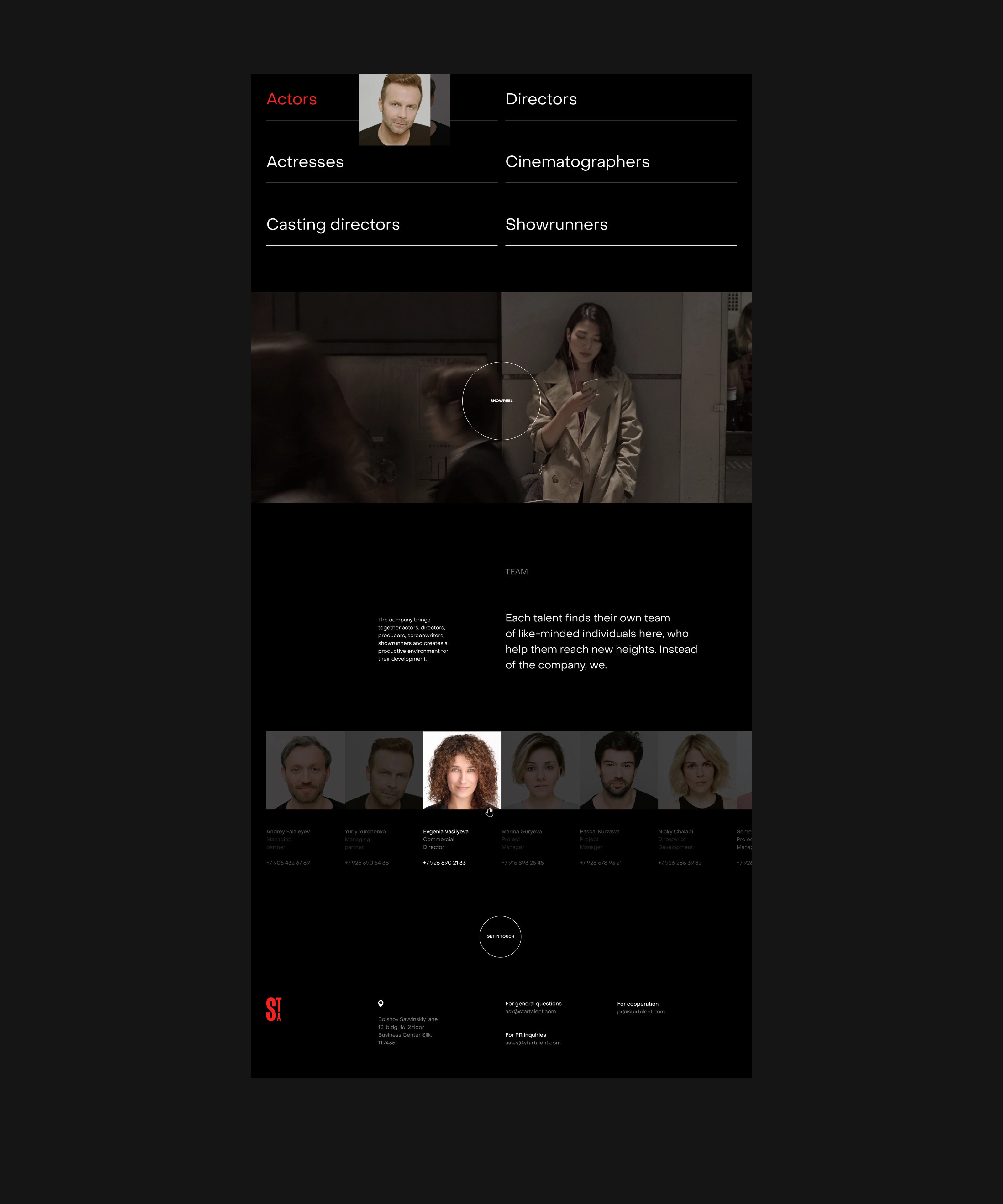 Брендинг и сайт для агентства STARTalent — Изображение №3 — Интерфейсы, Брендинг на Dprofile