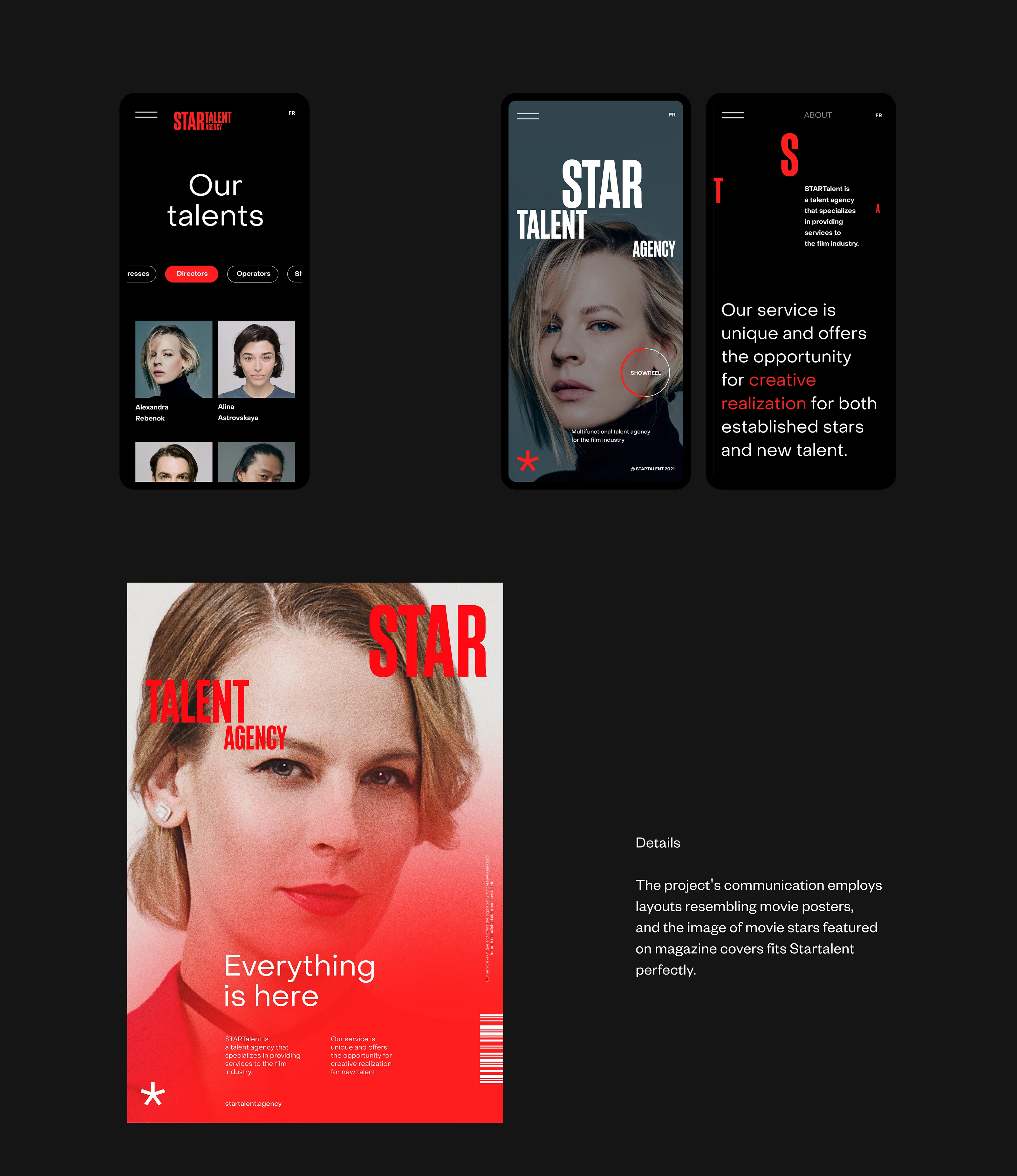 Брендинг и сайт для агентства STARTalent — Изображение №2 — Интерфейсы, Брендинг на Dprofile