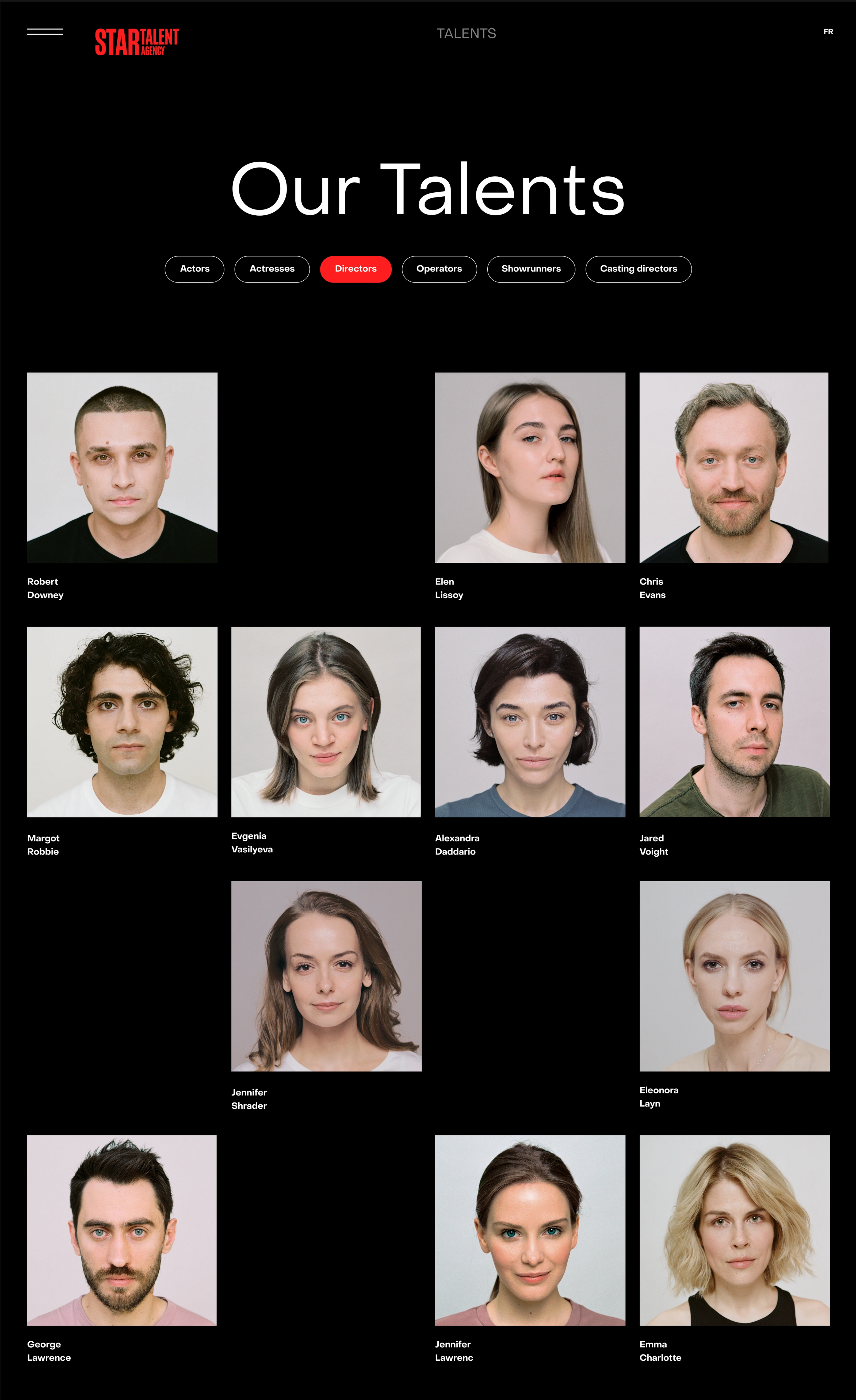Брендинг и сайт для агентства STARTalent — Изображение №7 — Интерфейсы, Брендинг на Dprofile