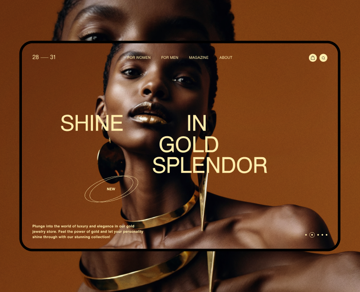 Design concept for the online jewelry store 28—31 STORE — Интерфейсы, Брендинг на Dprofile