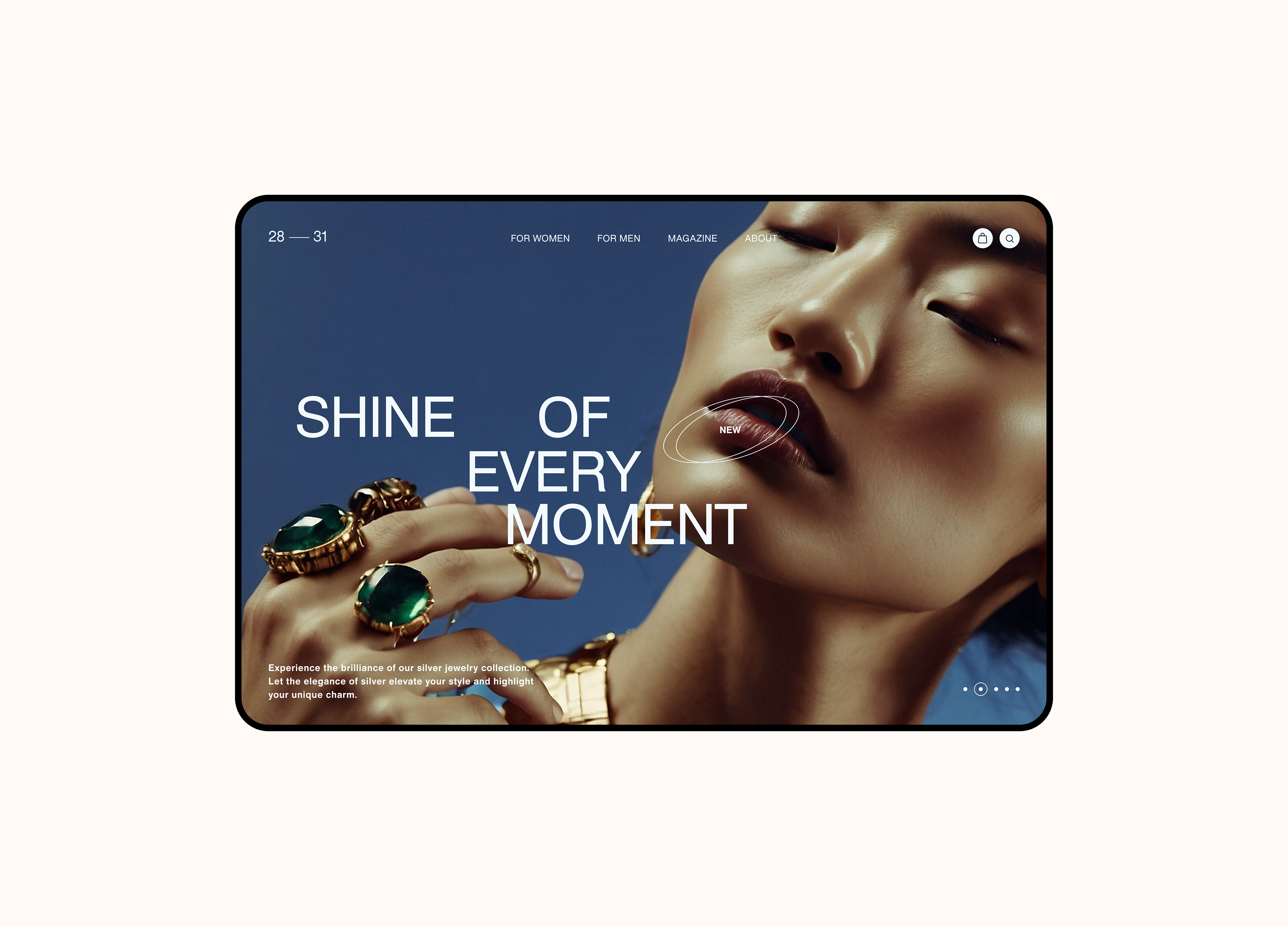 Design concept for the online jewelry store 28—31 STORE — Изображение №5 — Интерфейсы, Брендинг на Dprofile