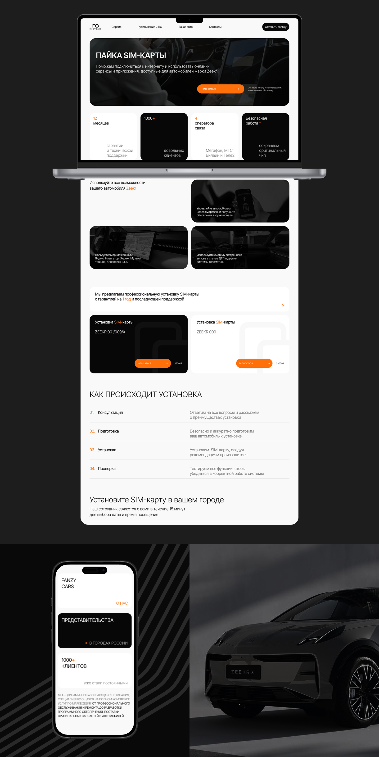 Корпоративный сайт для Fanzy Cars — Изображение №6 — Интерфейсы на Dprofile
