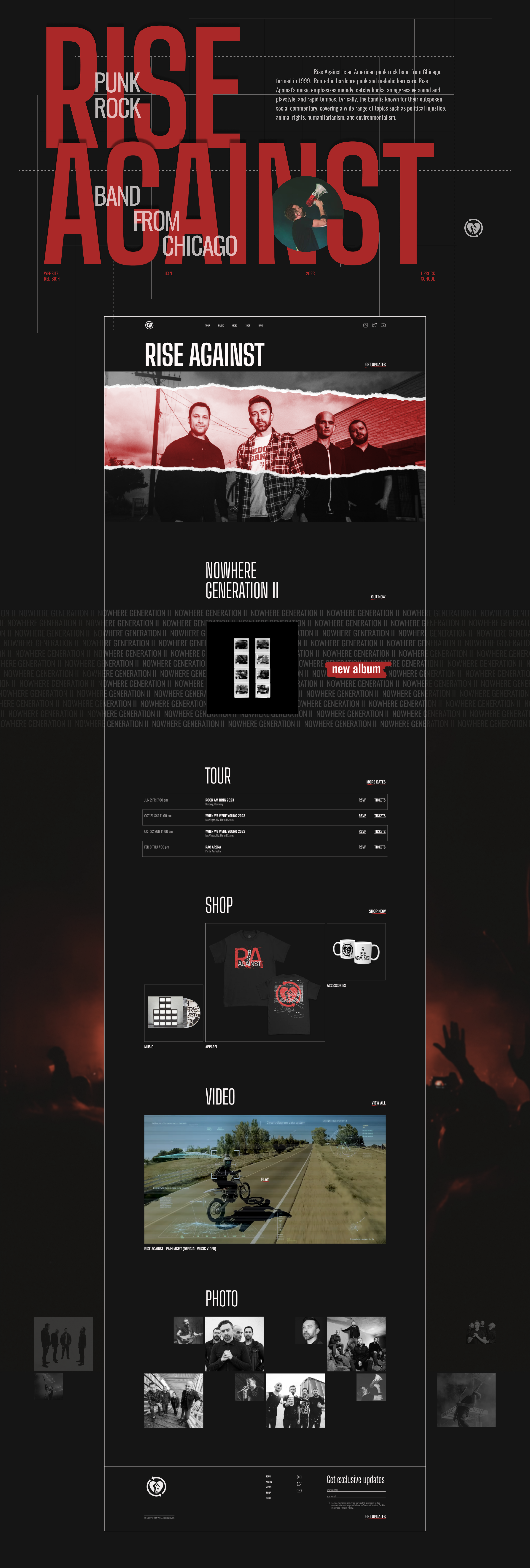 RISE AGAINST | Corporate website redesign — Изображение №1 — Интерфейсы на Dprofile