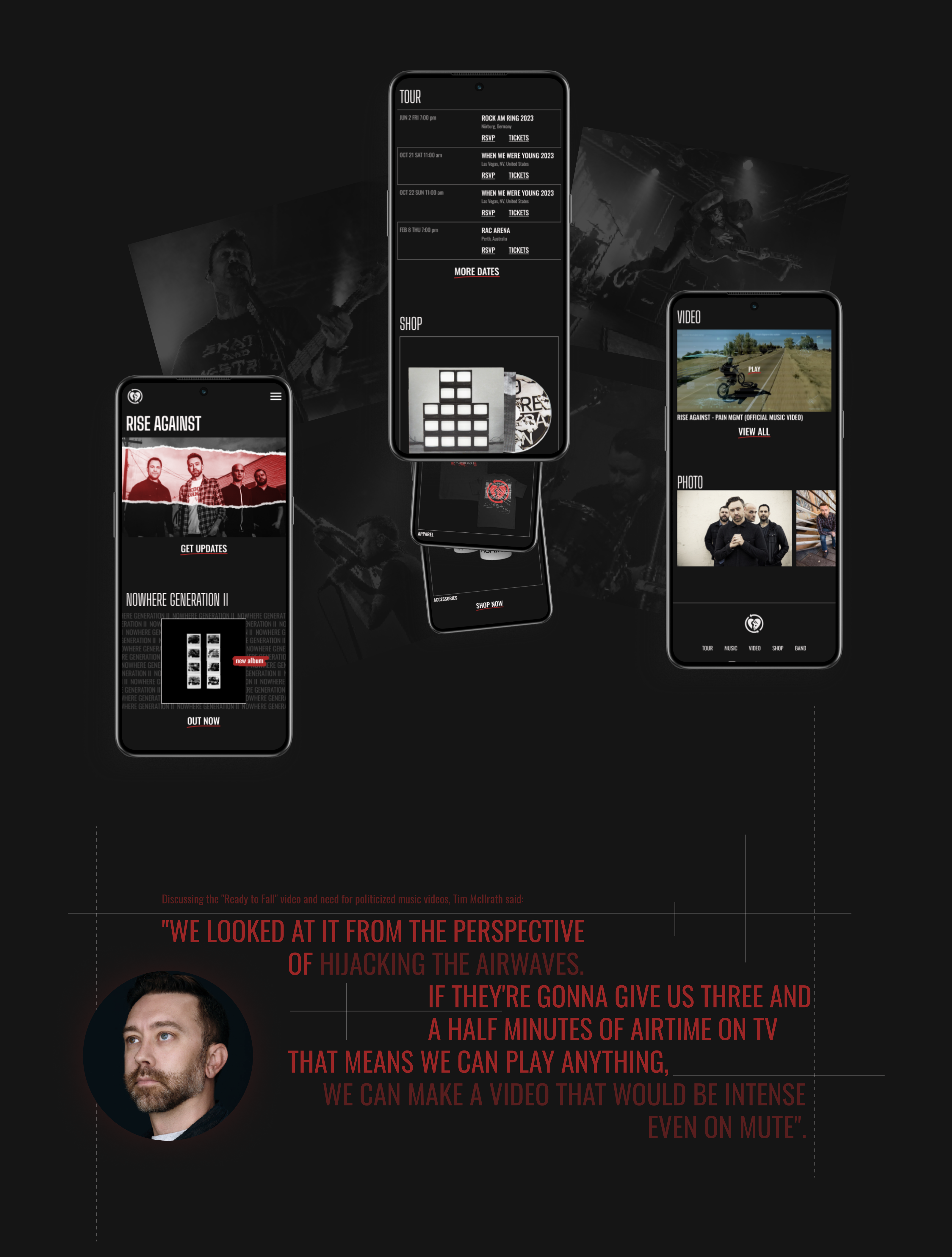 RISE AGAINST | Corporate website redesign — Изображение №2 — Интерфейсы на Dprofile