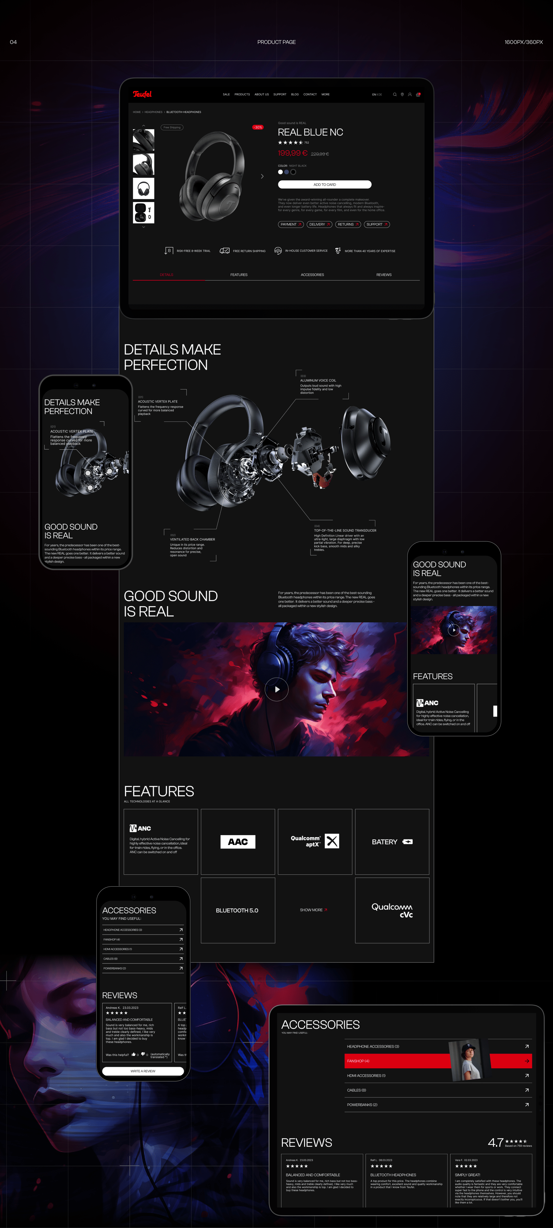 TEUFEL | Redesign concept — Изображение №8 — Интерфейсы, Графика на Dprofile