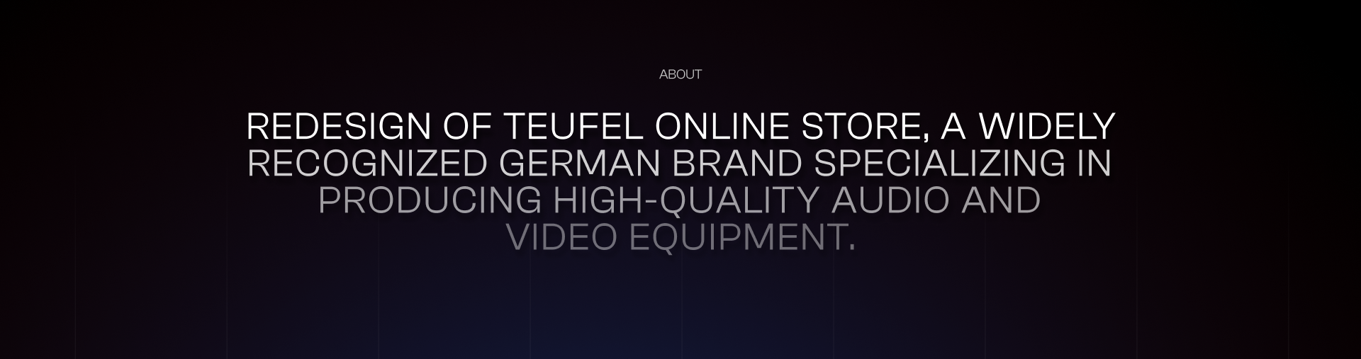 TEUFEL | Redesign concept — Изображение №2 — Интерфейсы, Графика на Dprofile