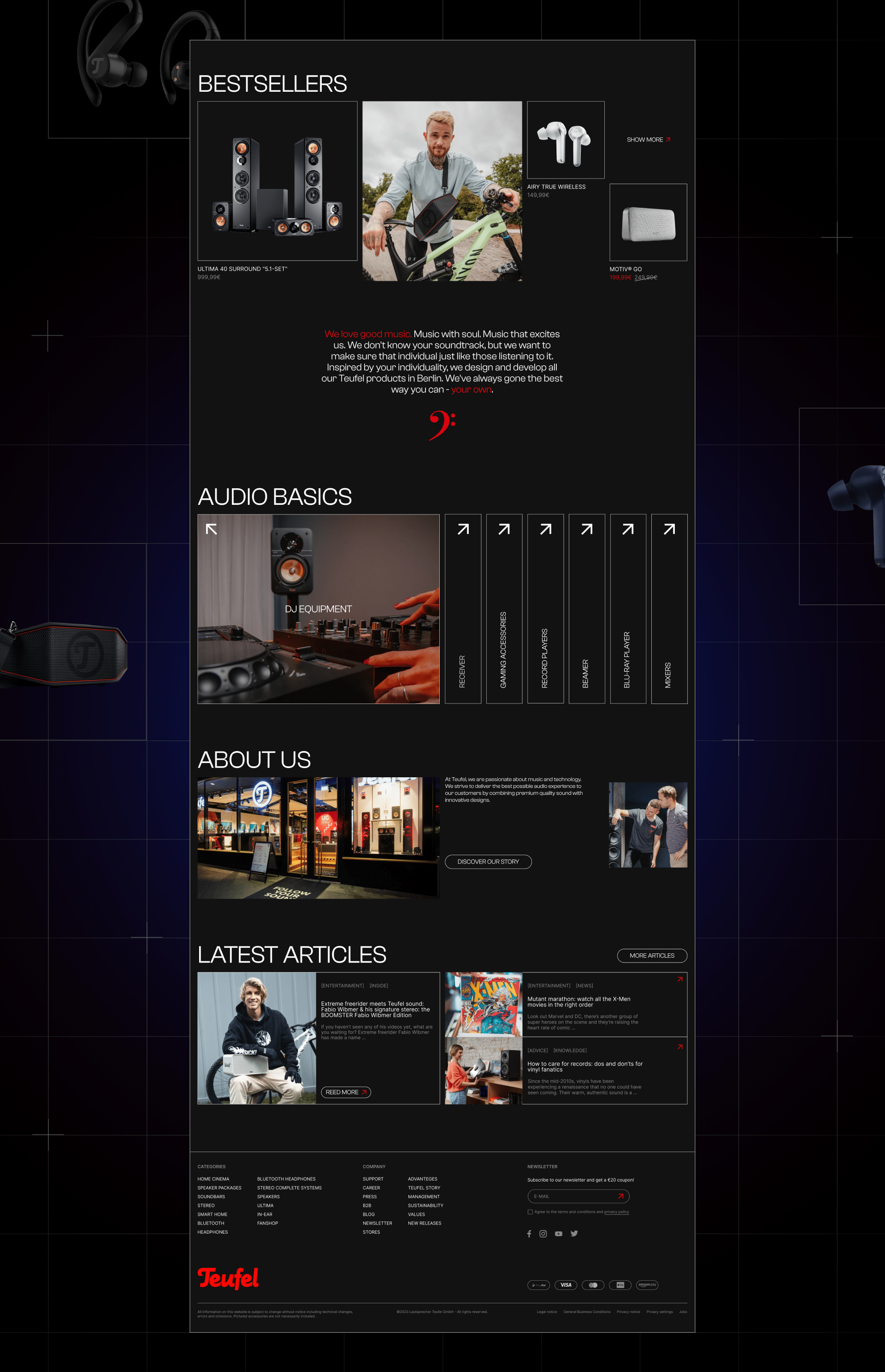 TEUFEL | Redesign concept — Изображение №4 — Интерфейсы, Графика на Dprofile