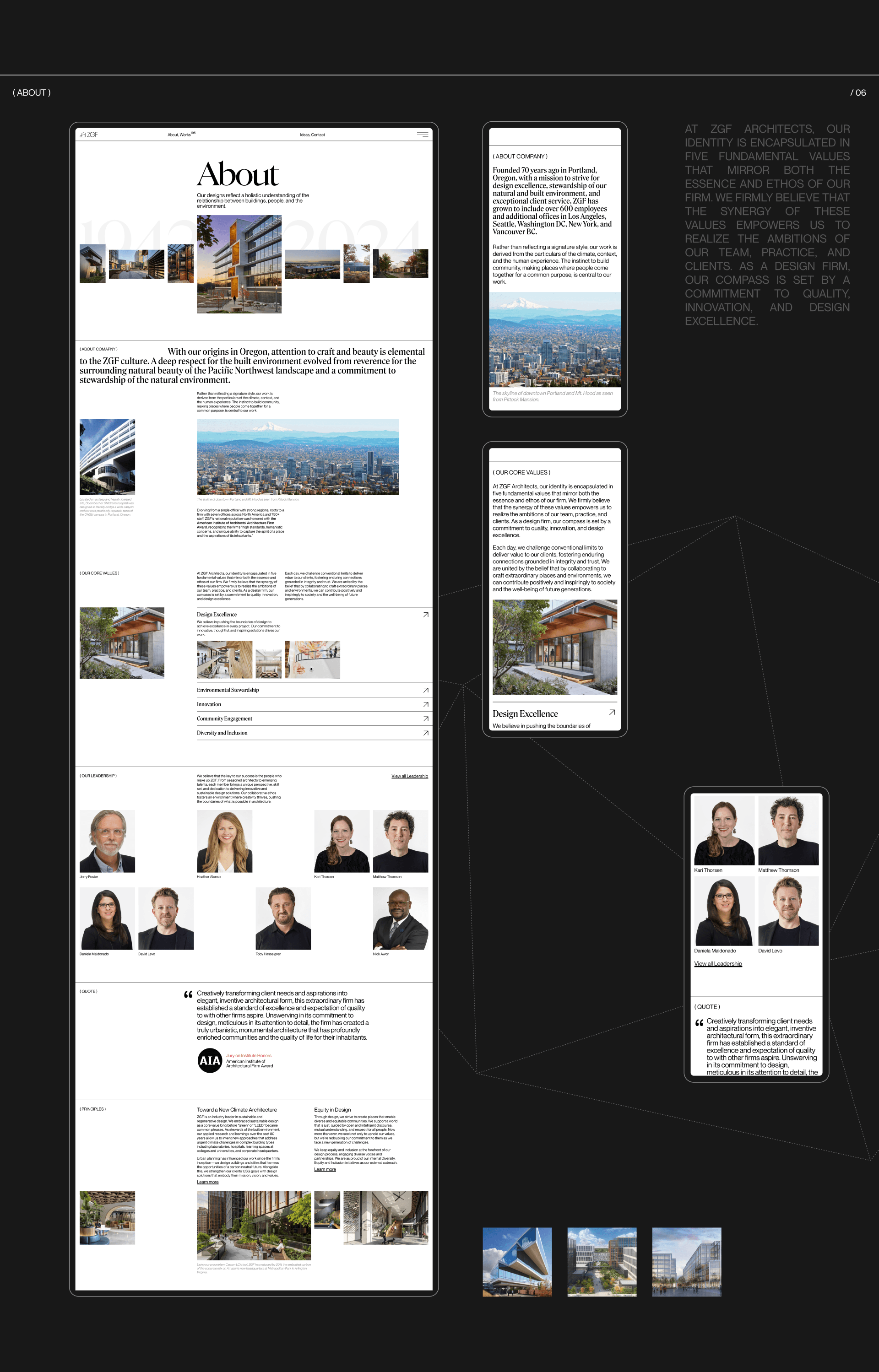 ZGF Architects | Corporate Website — Изображение №7 — Интерфейсы, Анимация на Dprofile
