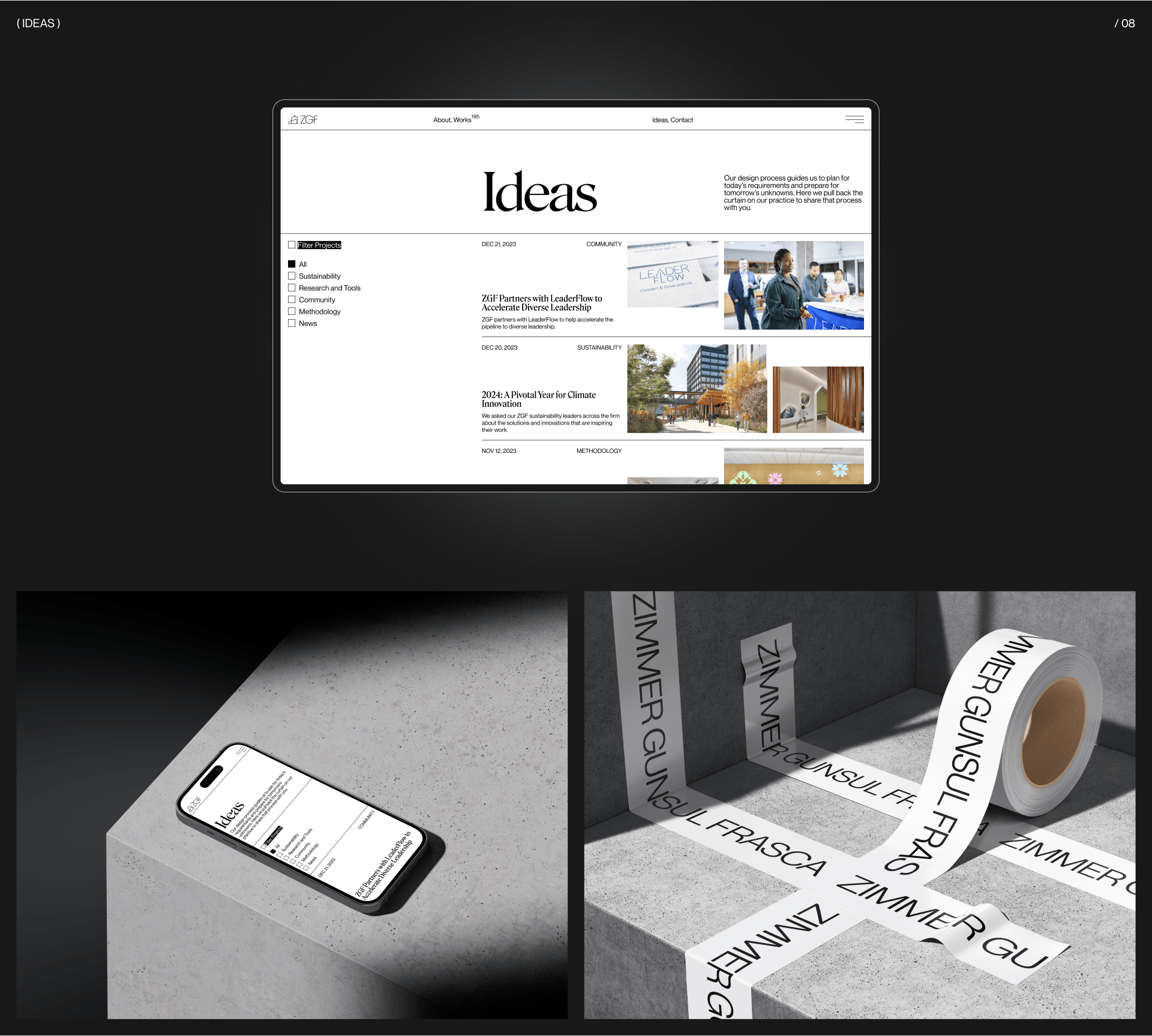 ZGF Architects | Corporate Website — Изображение №11 — Интерфейсы, Анимация на Dprofile