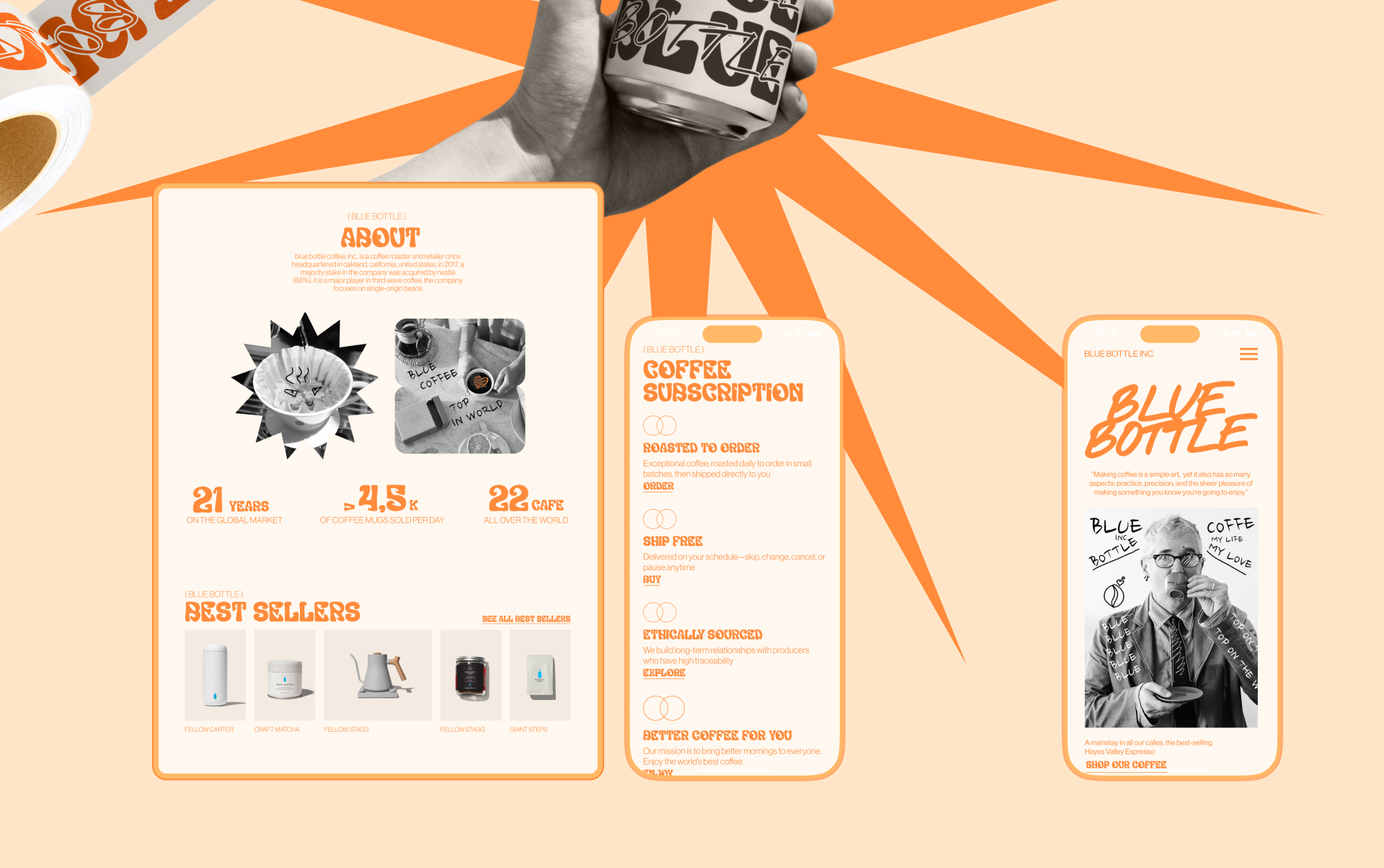 Blue Bottle | Landing page — Изображение №11 — Интерфейсы, Брендинг на Dprofile