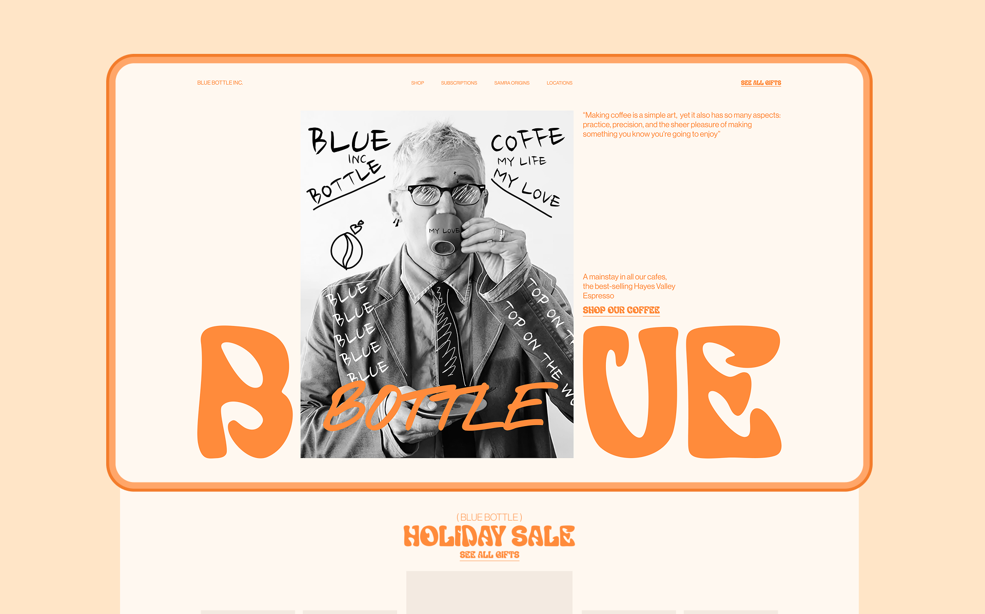 Blue Bottle | Landing page — Изображение №3 — Интерфейсы, Брендинг на Dprofile