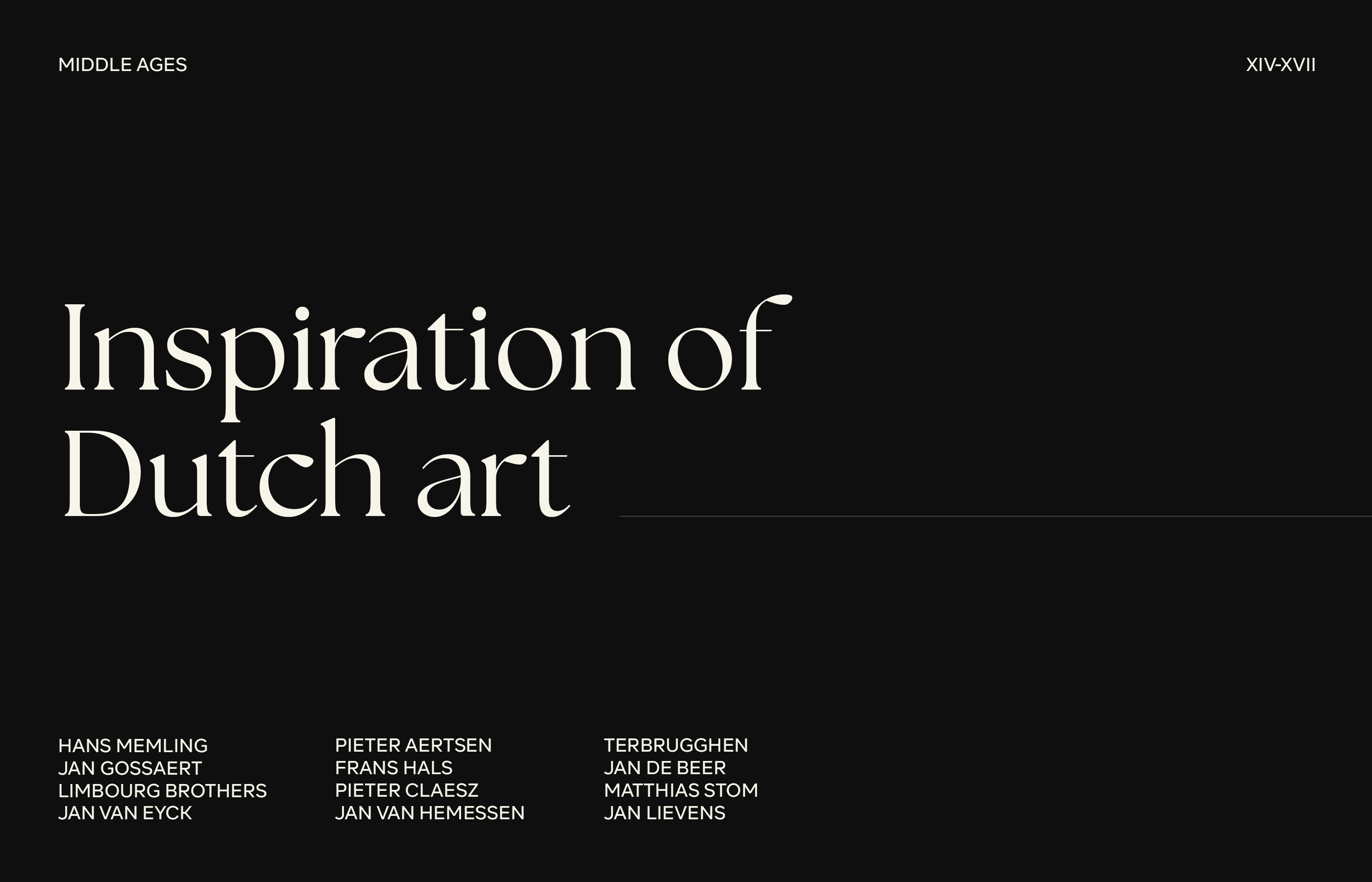 Inspiration of Dutch art — Изображение №1 — Маркетинг на Dprofile