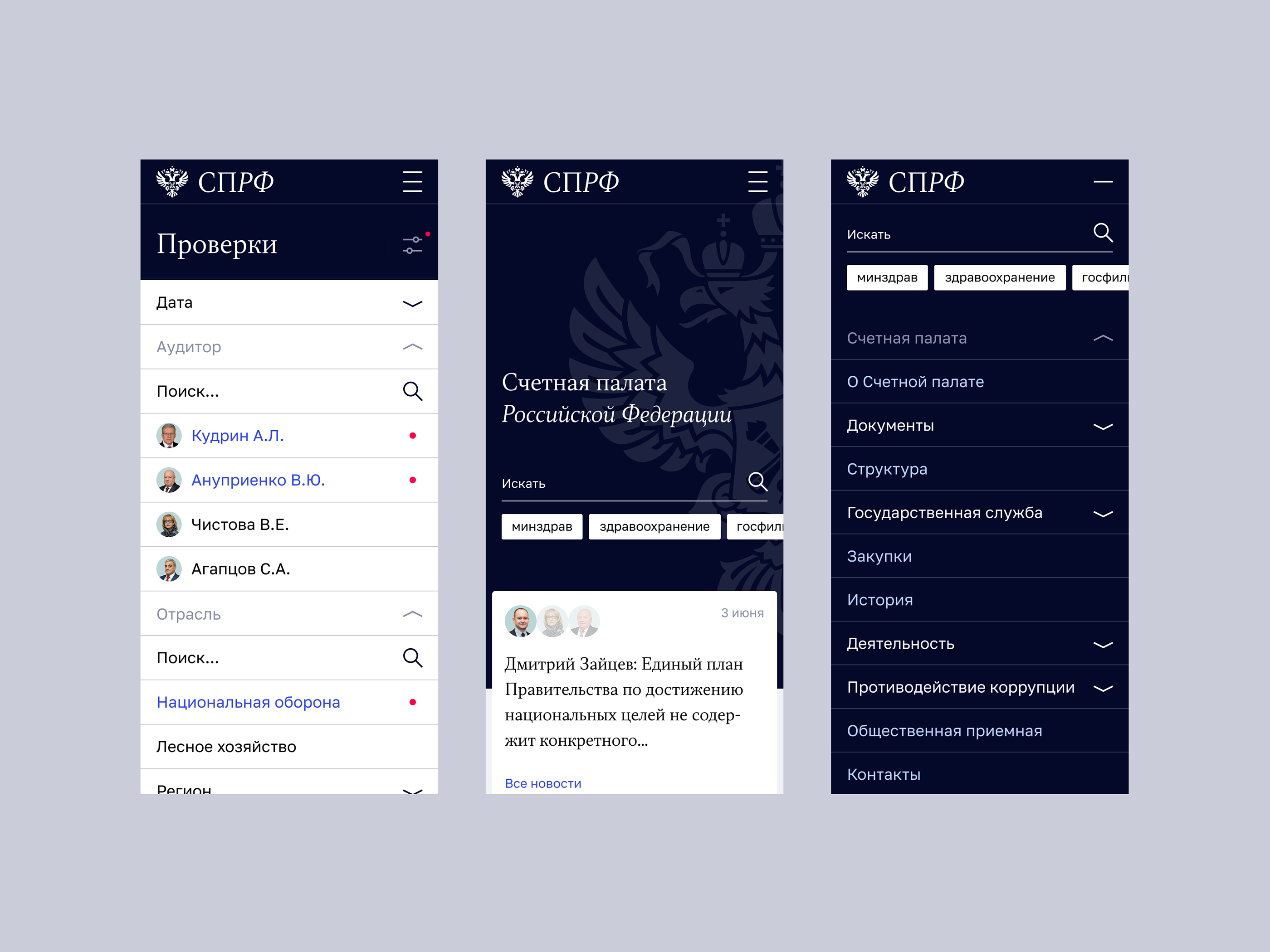 Счетная палата РФ, aйдентика и сайт ведомства — Изображение №8 — Интерфейсы, Брендинг на Dprofile