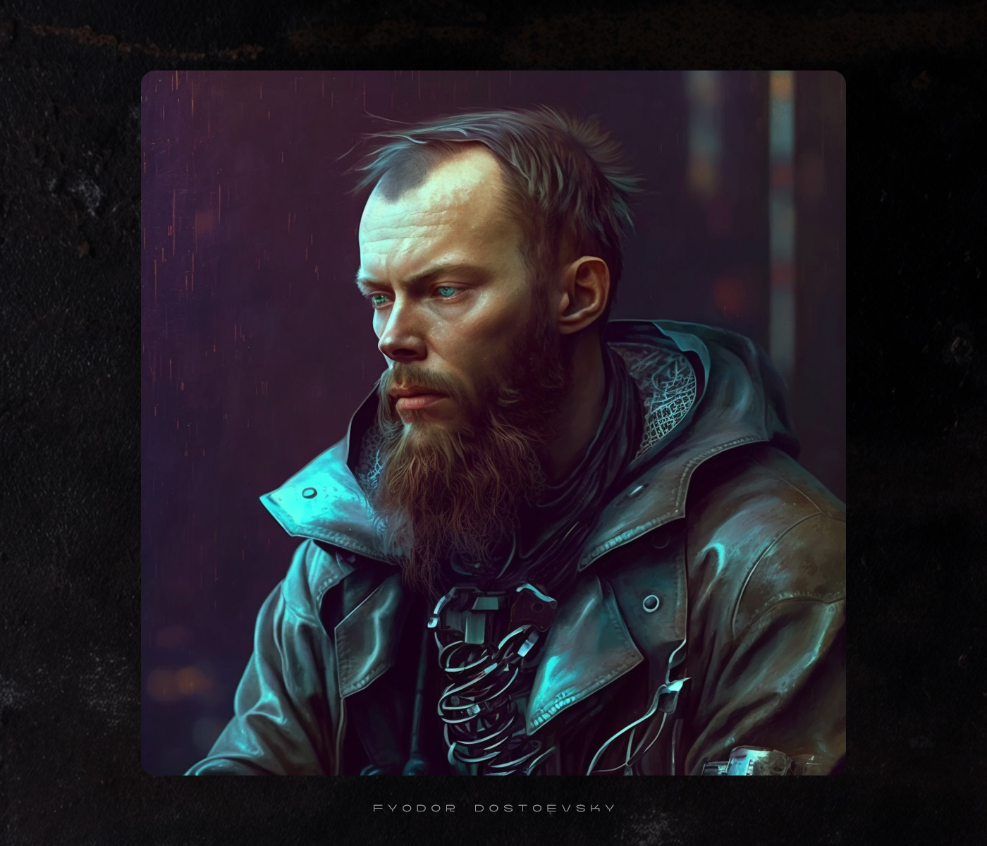 Portraits of Russian writers in the cyberpunk style — Изображение №4 — Иллюстрация на Dprofile