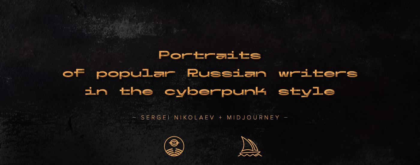 Portraits of Russian writers in the cyberpunk style — Изображение №1 — Иллюстрация на Dprofile