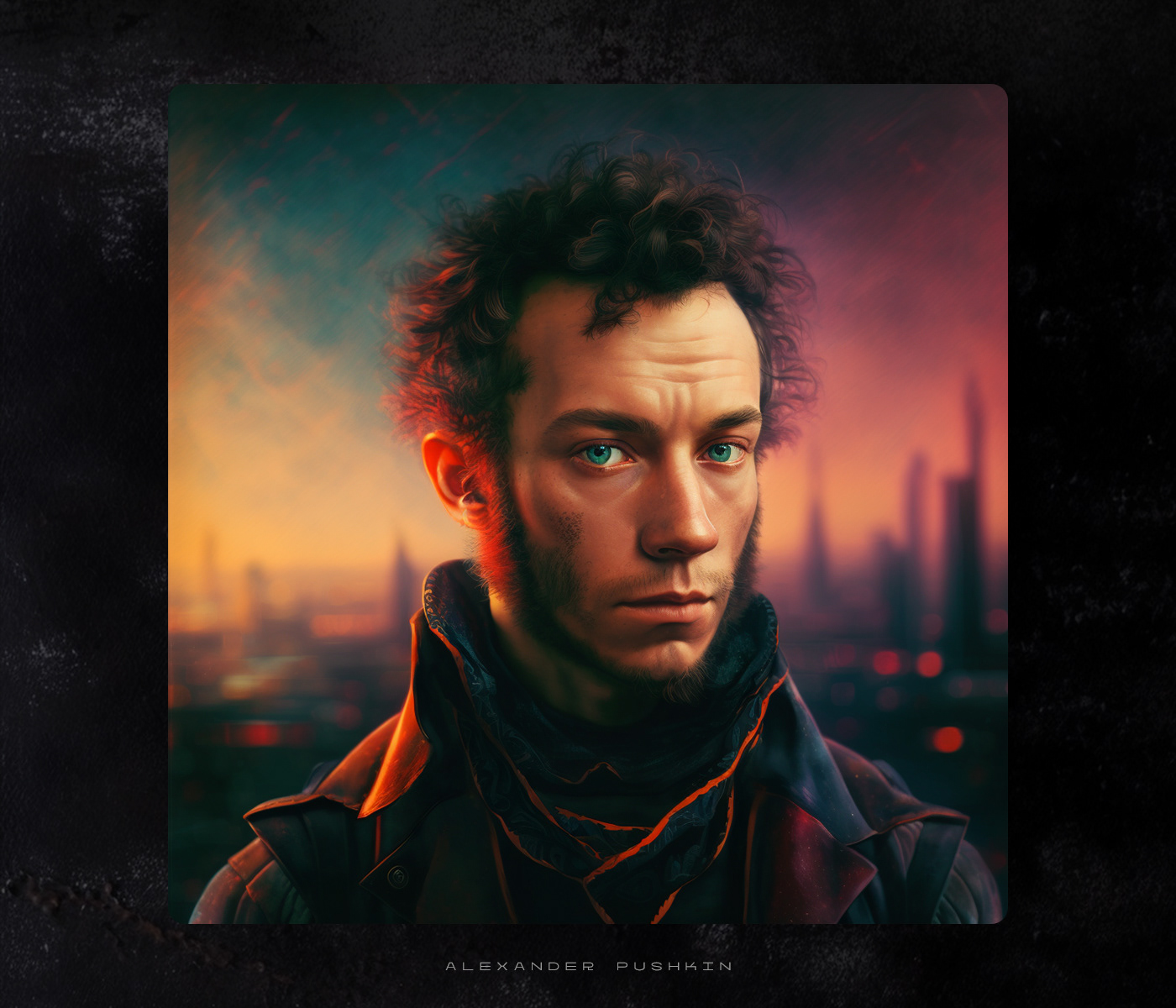 Portraits of Russian writers in the cyberpunk style — Изображение №2 — Иллюстрация на Dprofile