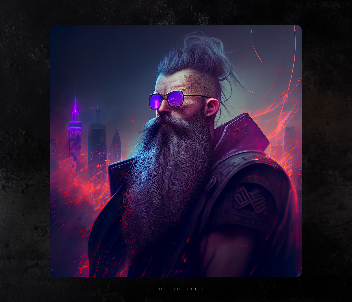 Portraits of Russian writers in the cyberpunk style — Изображение №3 — Иллюстрация на Dprofile