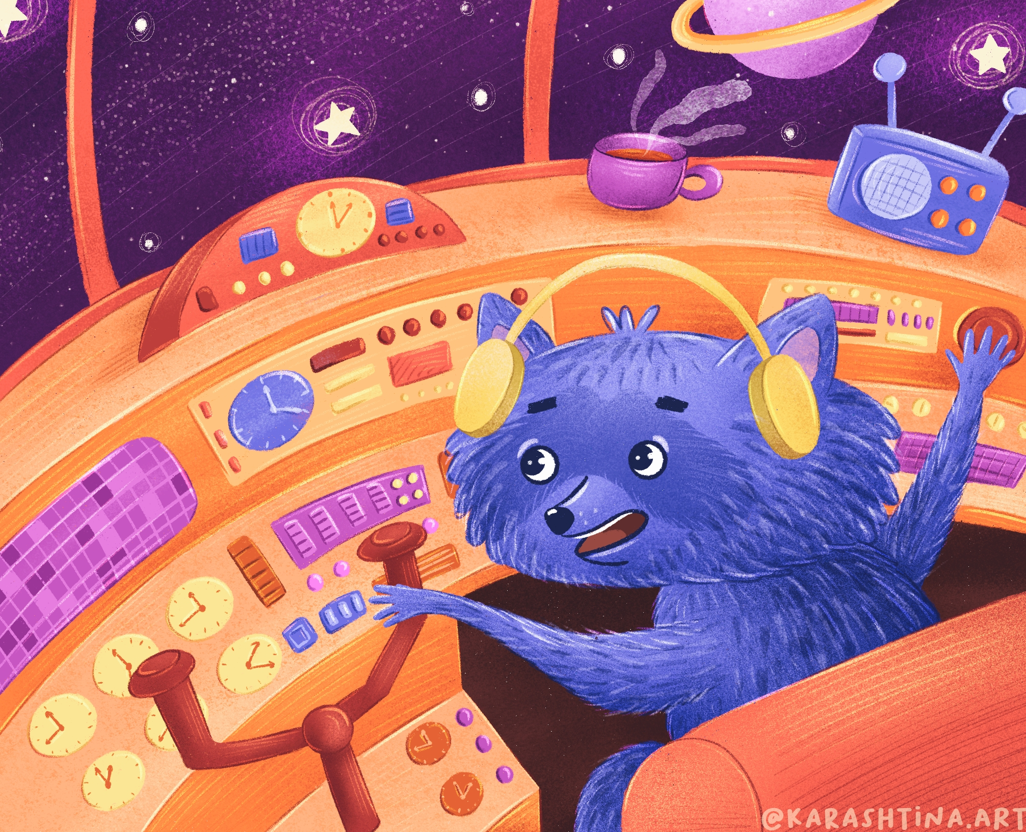 Animals in space illustration series — Иллюстрация на Dprofile