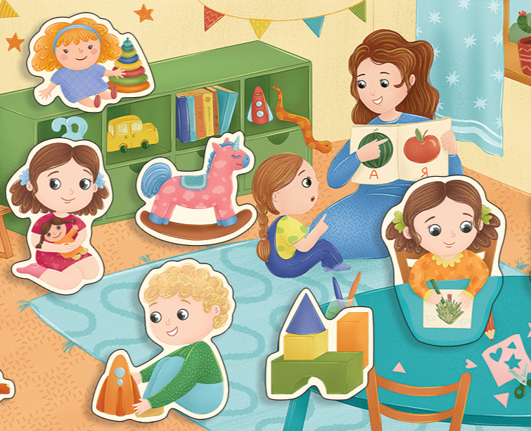 Children's magnet board game "Kindergarten" на Dprofile