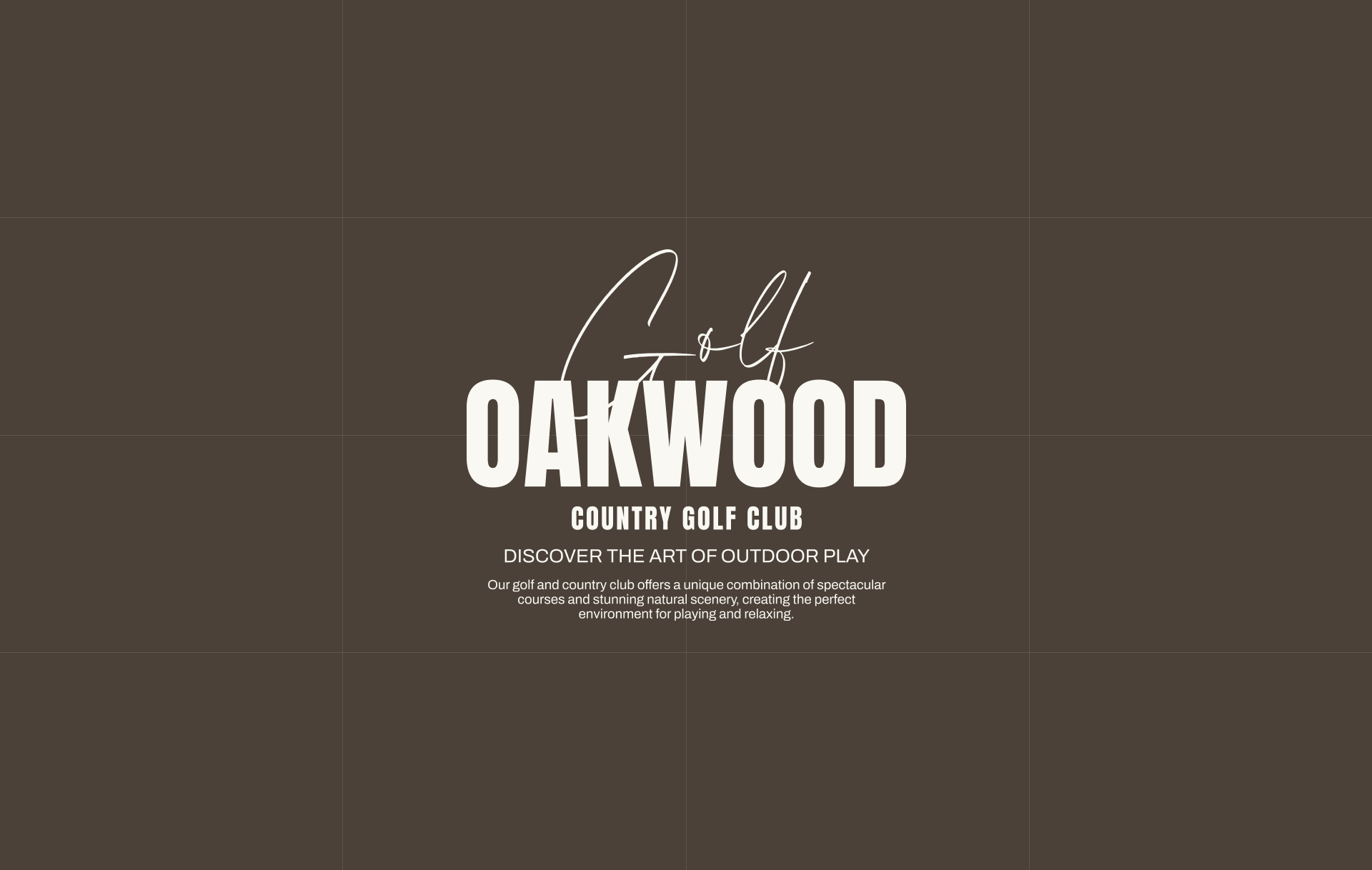 OAKWOOD branding golf-club — Изображение №2 — Брендинг, Графика на Dprofile