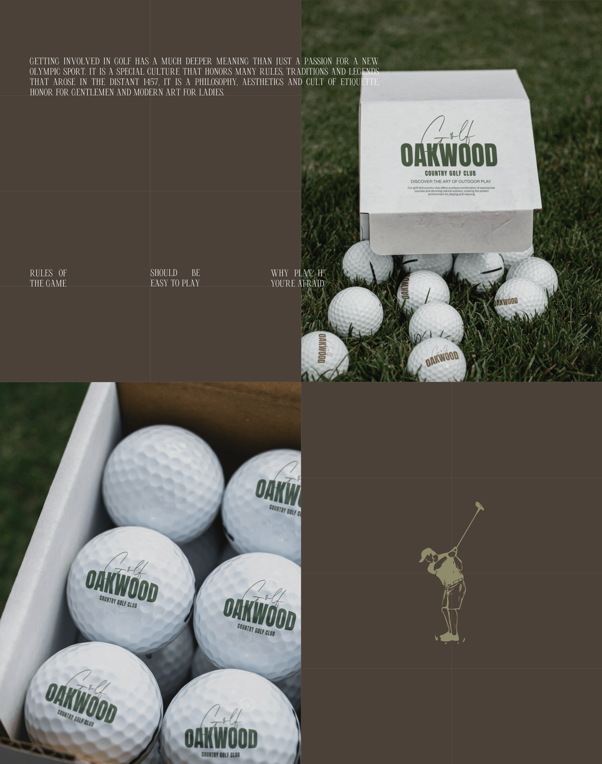 OAKWOOD branding golf-club — Изображение №9 — Брендинг, Графика на Dprofile