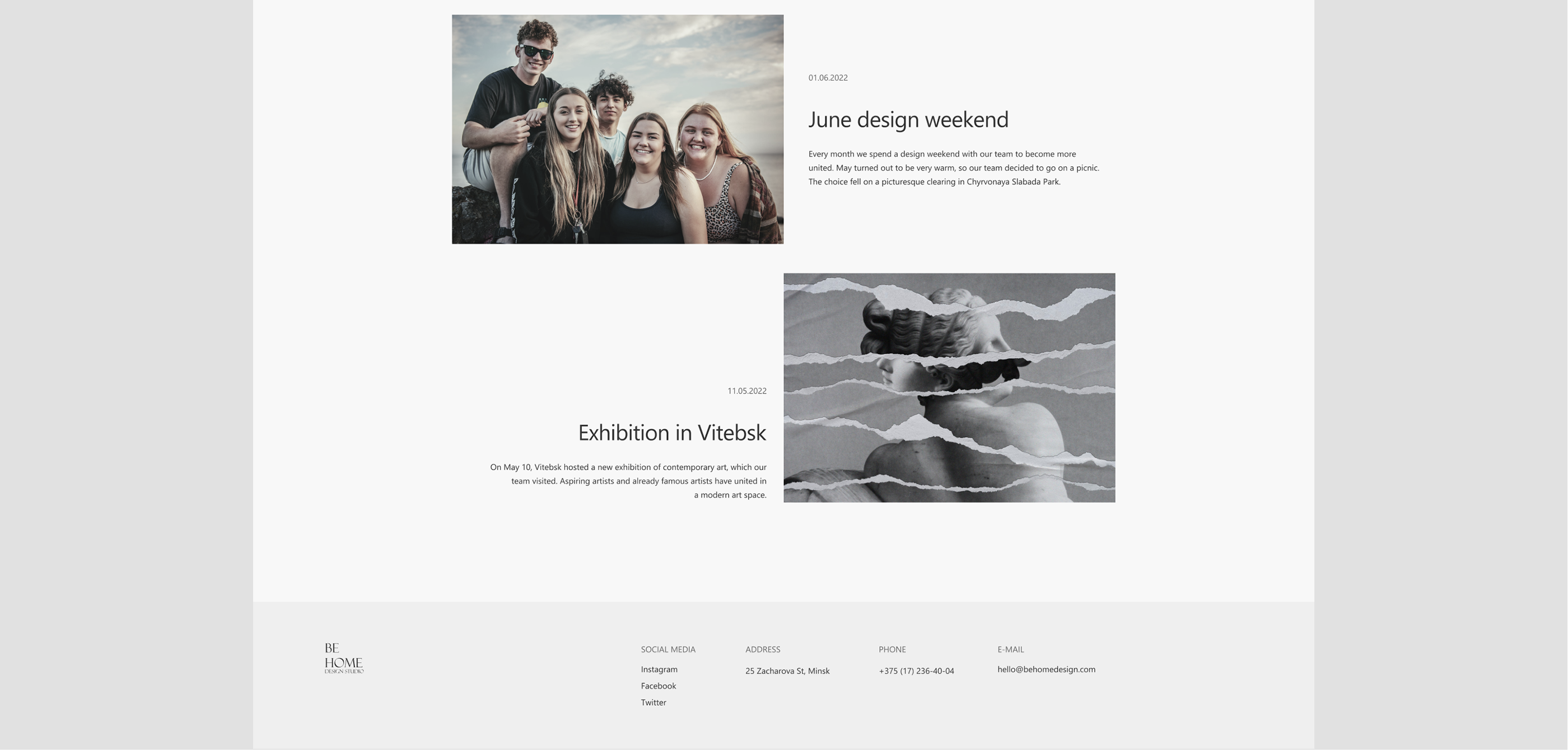 BeHome interior design studio - website — Изображение №8 — Интерфейсы, Анимация на Dprofile