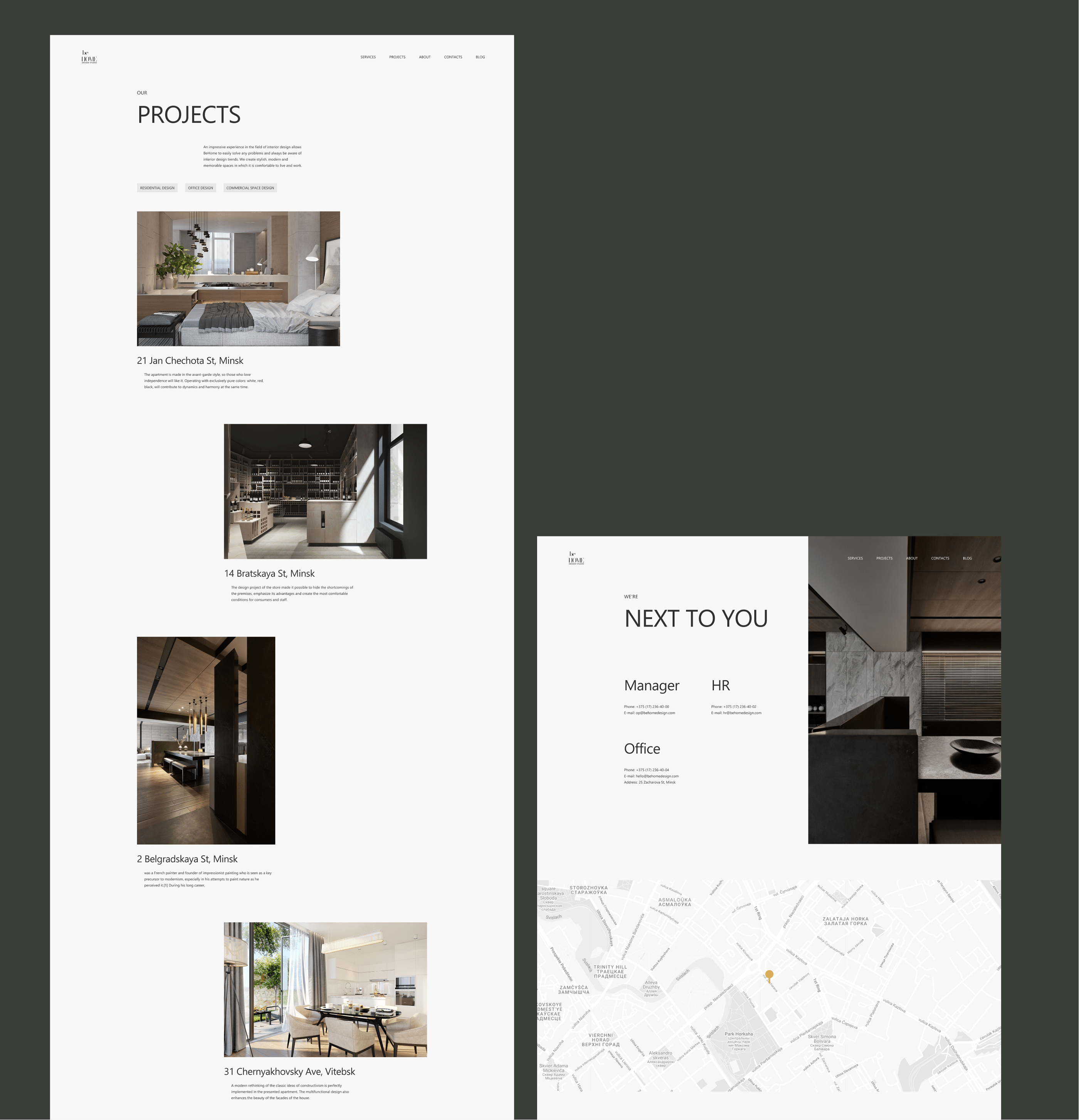 BeHome interior design studio - website — Изображение №23 — Интерфейсы, Анимация на Dprofile