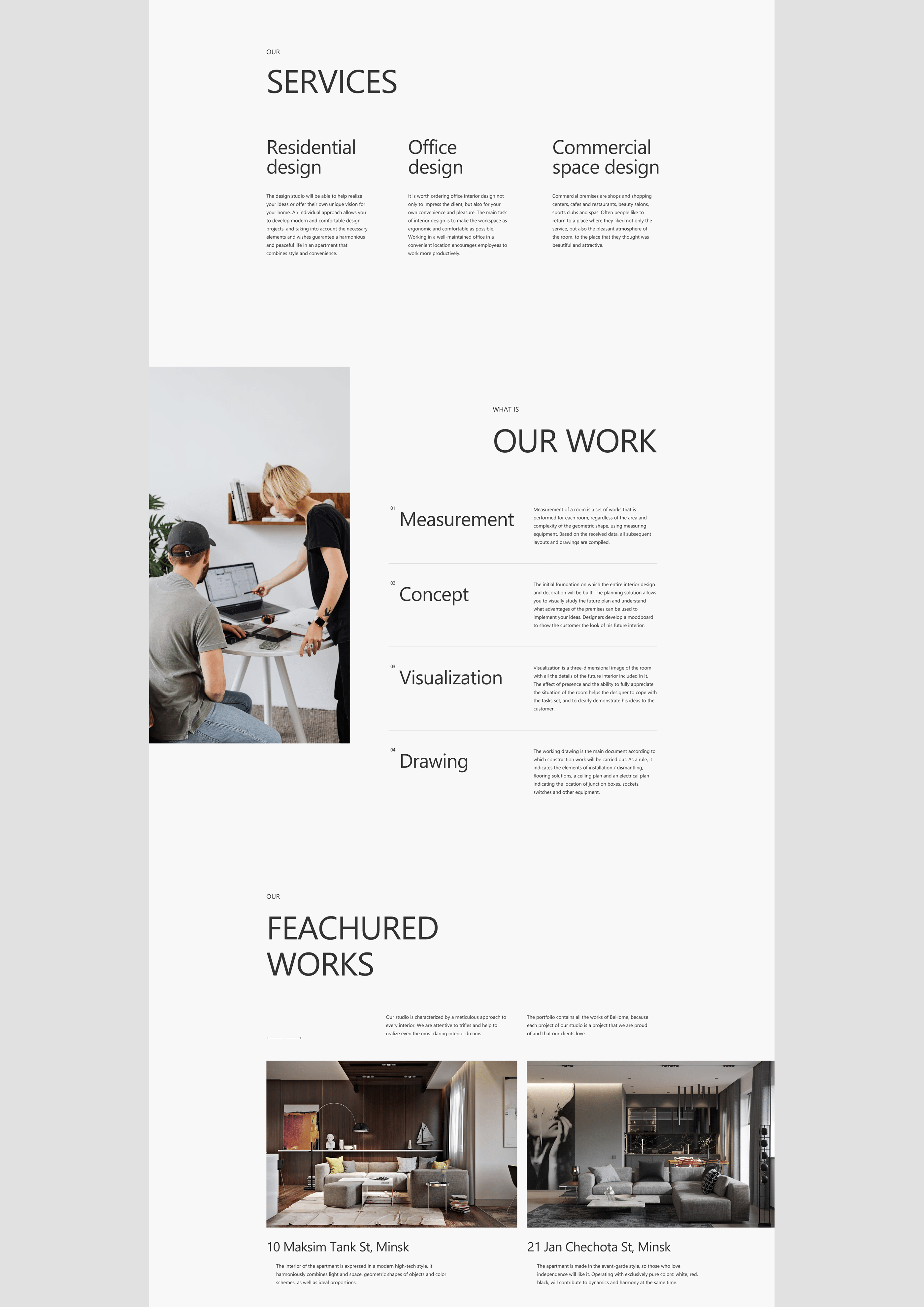 BeHome interior design studio - website — Изображение №6 — Интерфейсы, Анимация на Dprofile